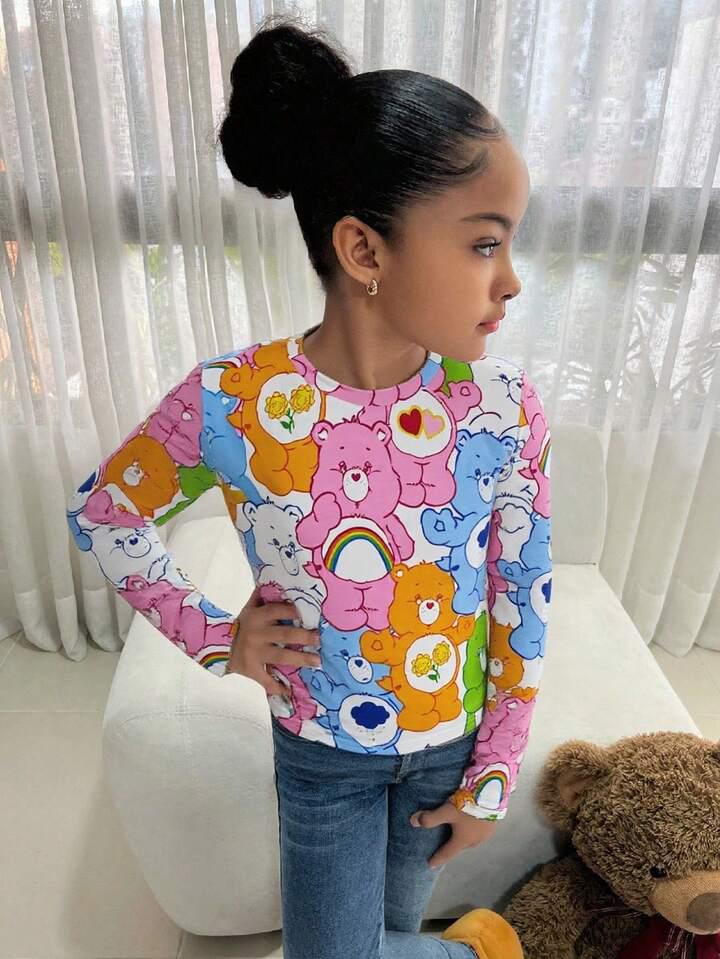 🌈🐻可愛熊印花長袖上衣