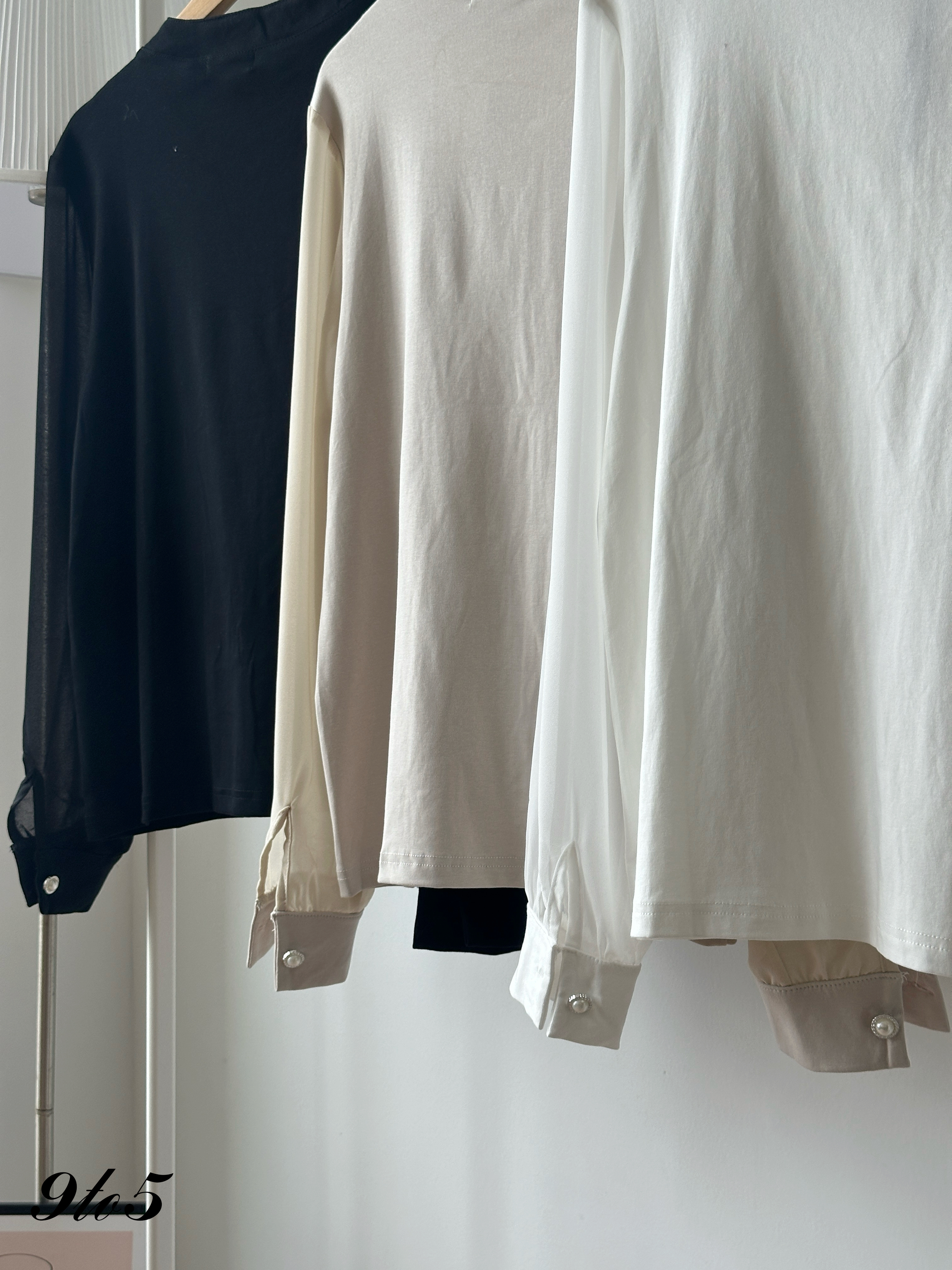 T4409 Tie-Neck Ruffle Blouse - 3 Colors 