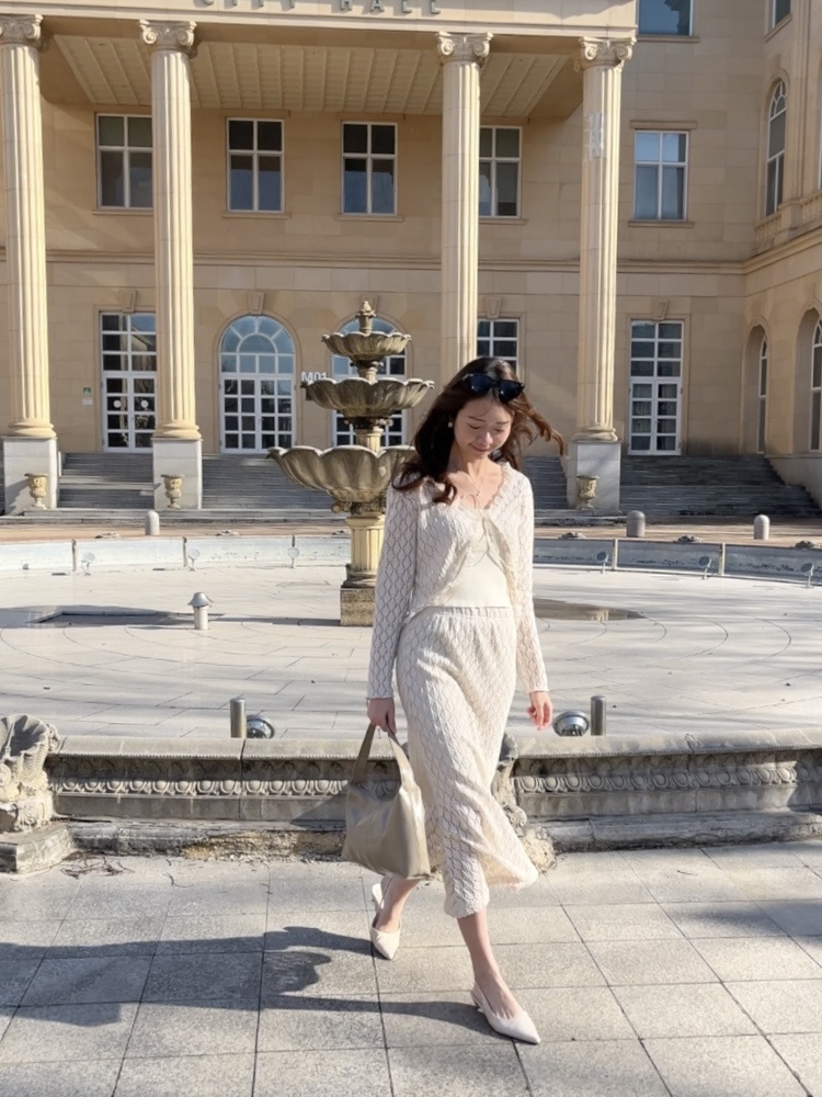 The Lacie Cardigan Set (Ivory)