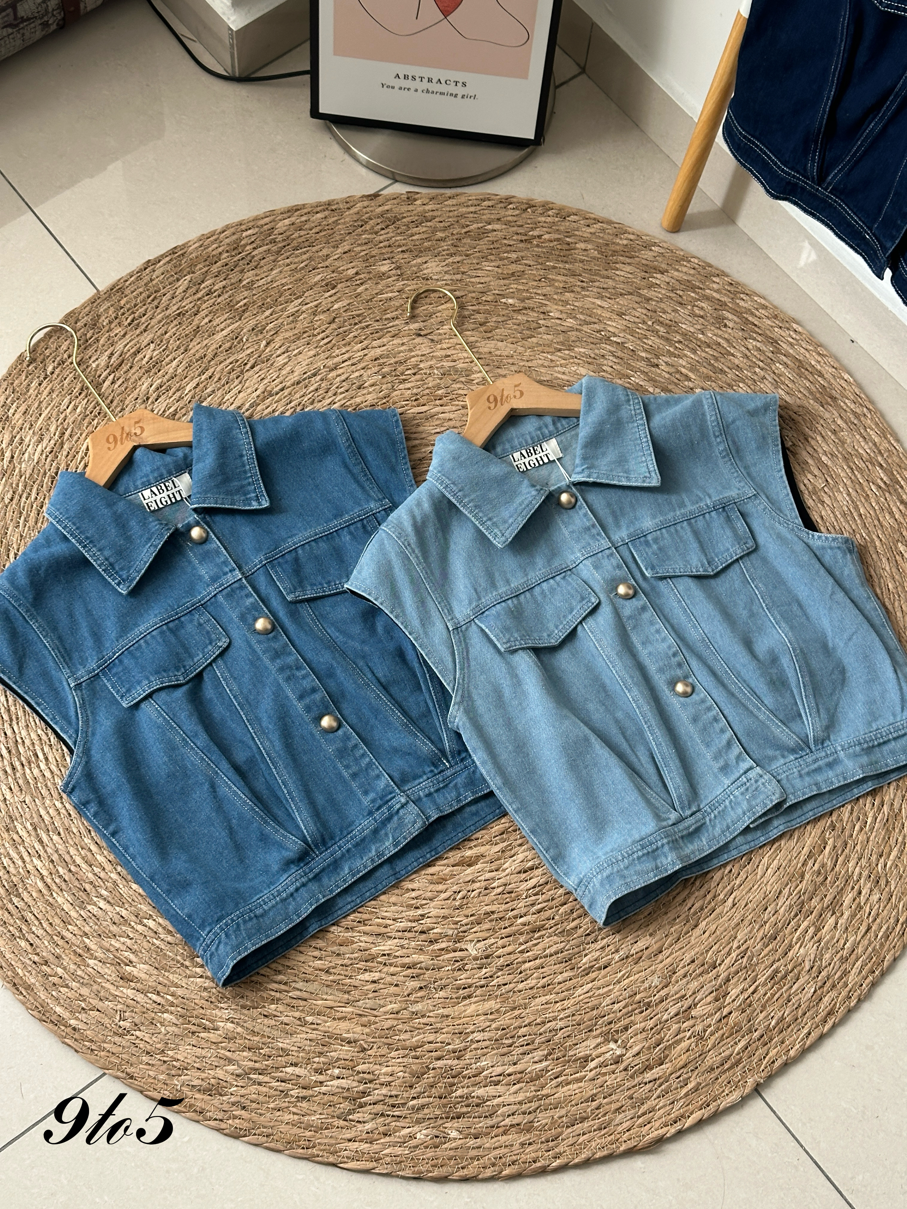 T4054 Cape Sleeve Denim Top - 3 Colors 