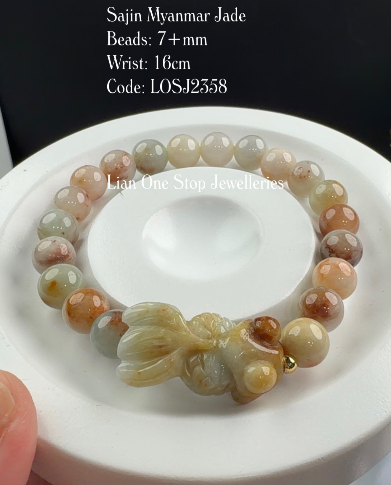 Code: LOSJ2358 Sajin Myanmar Jade 7+mm