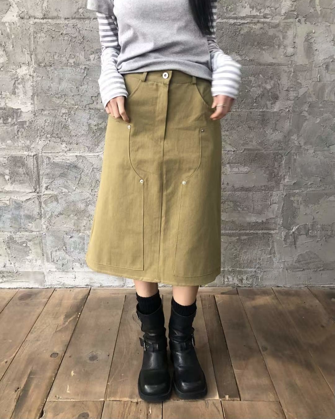 carpenter midi skirt