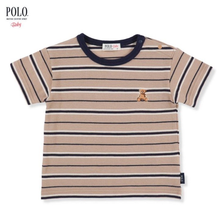 🇯🇵限量預訂 日本直送🇯🇵Polo Baby四色小熊刺繡撞色條紋短袖T恤
