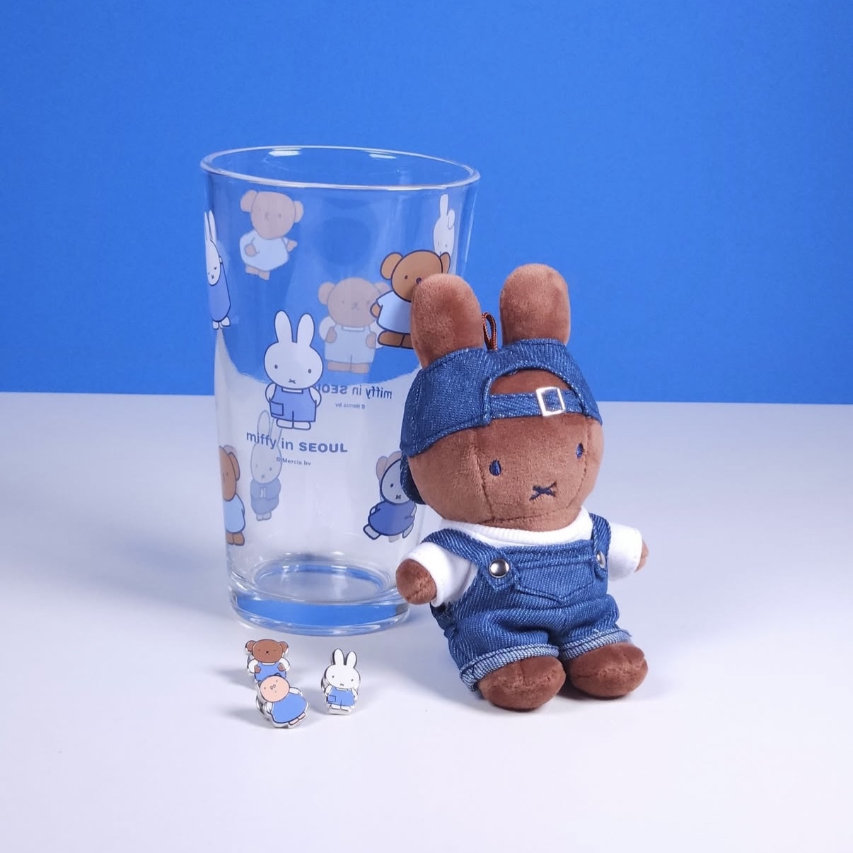 [韓國現貨][Miffy] 首爾限定版 牛仔布 Miffy 公仔匙扣 (2款)