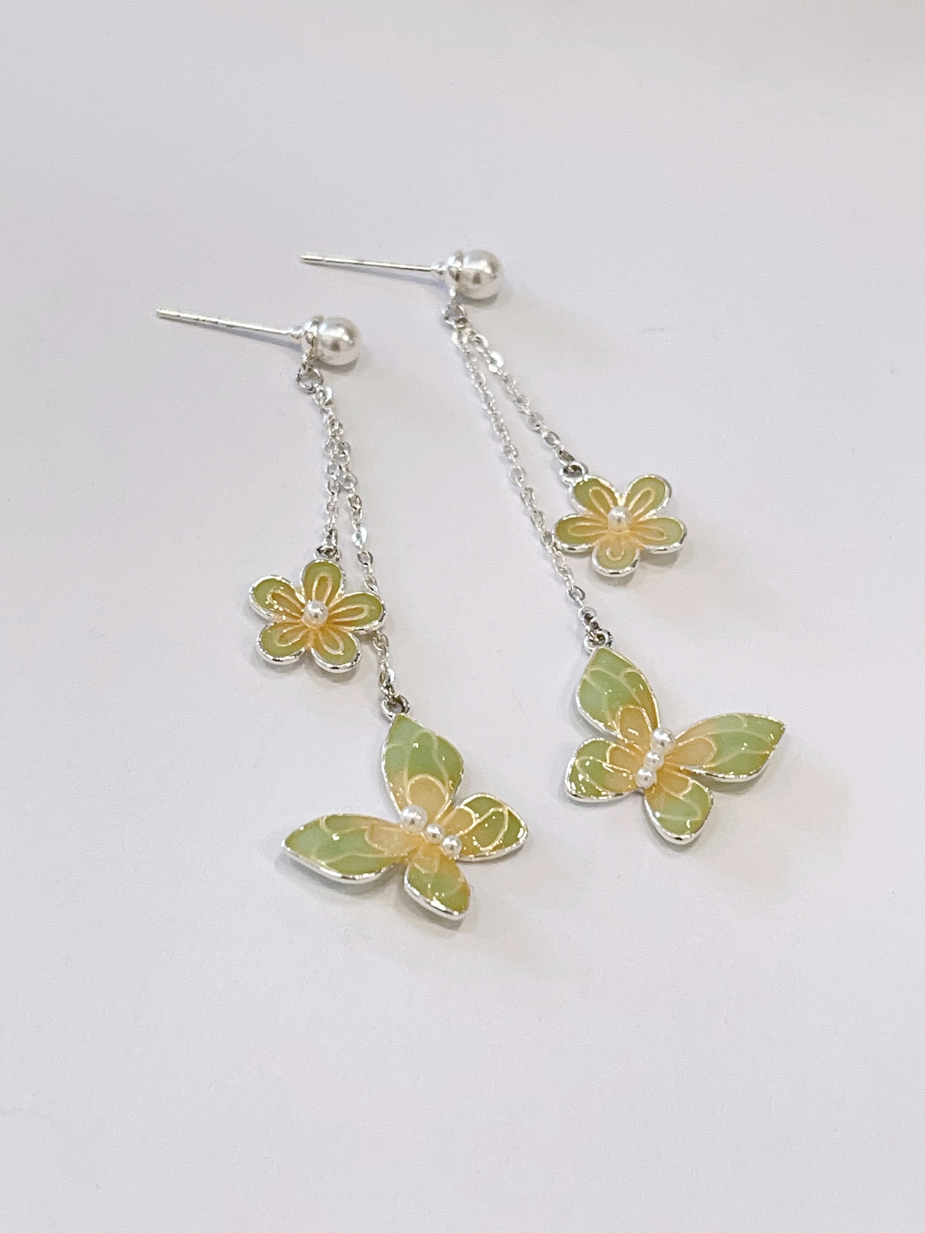 蝴蝶系列🦋渐变色蝴蝶流苏耳环