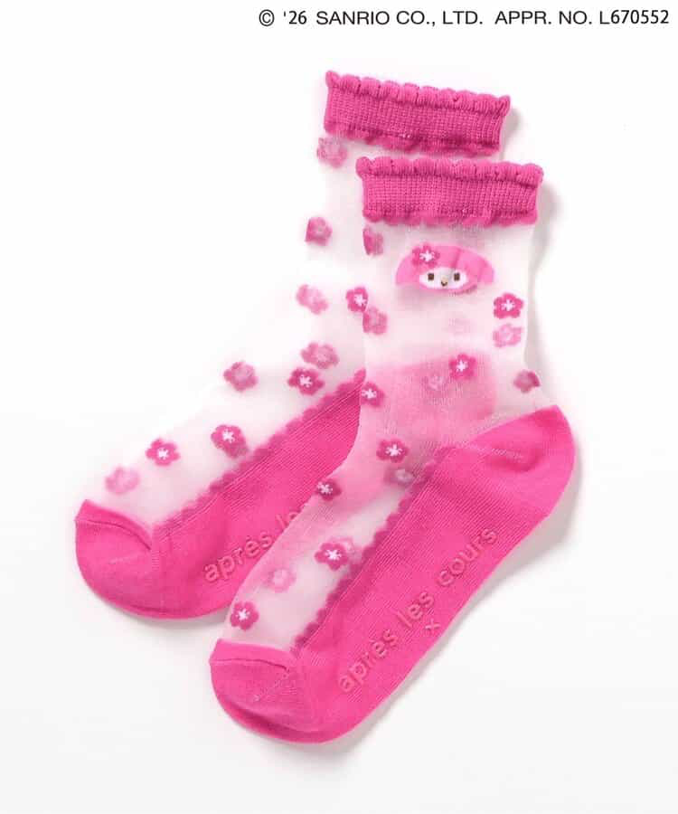 🇯🇵預訂 日本直送🇯🇵Apres les cours x Sanrio系列四色人物花朵圖案透視襪