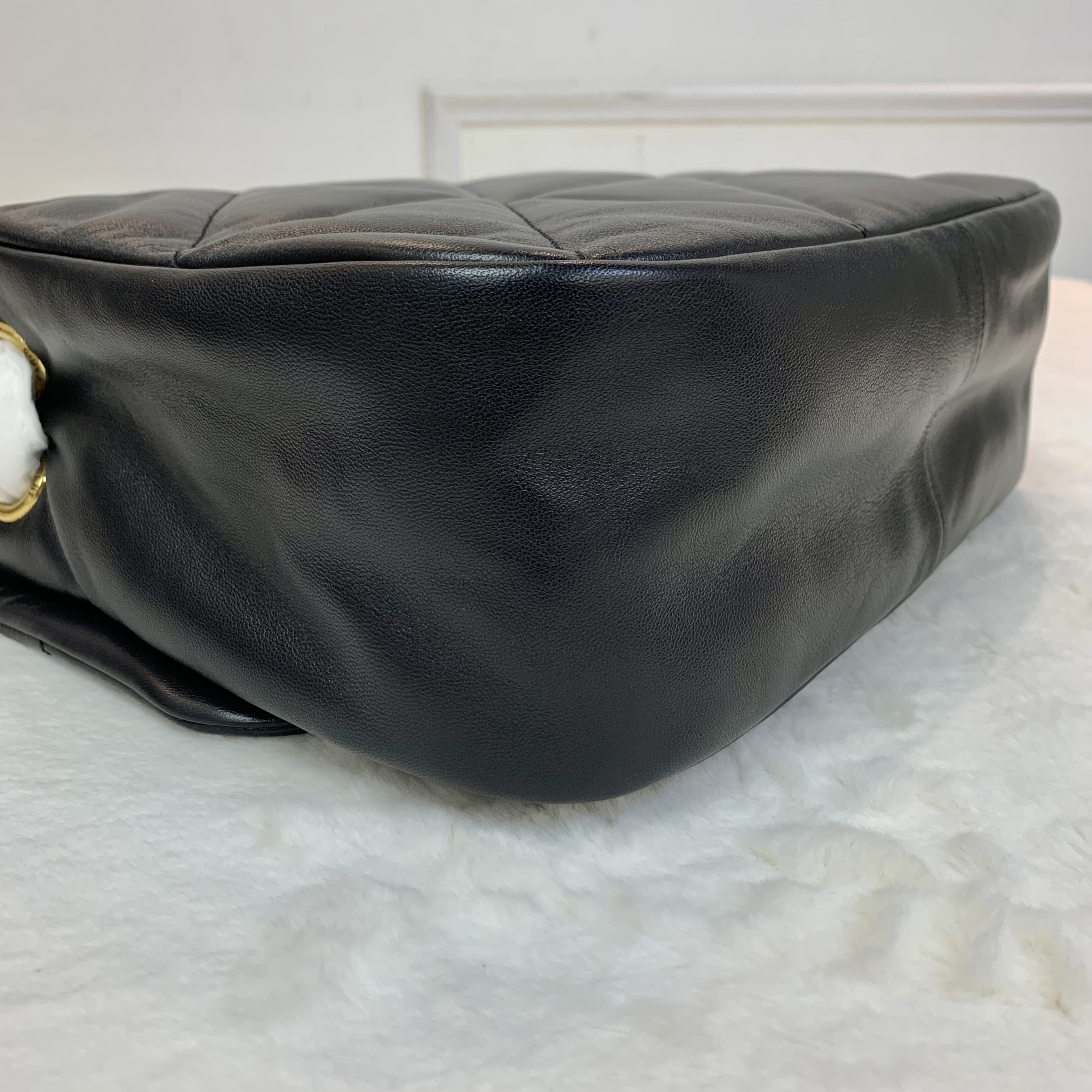 25年單 YSL Jamie 黑金羊皮單肩包