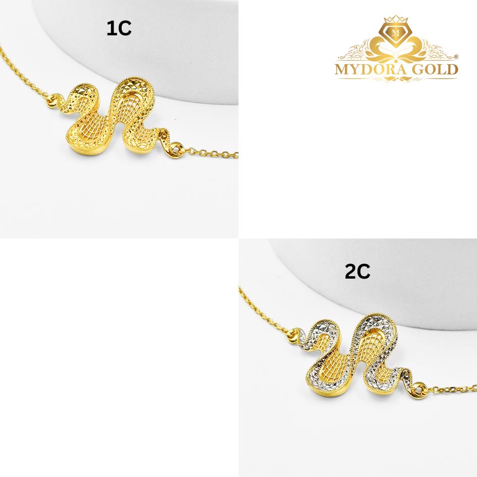 MYDORA Rantai Tangan Ombak Cinta Jaring EMAS 916/22k