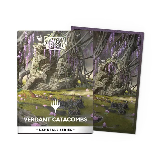 Dragon Shield - 100 License Sleeves - Standard Size  Landfall Series - Verdant Catacombs - AT-16504