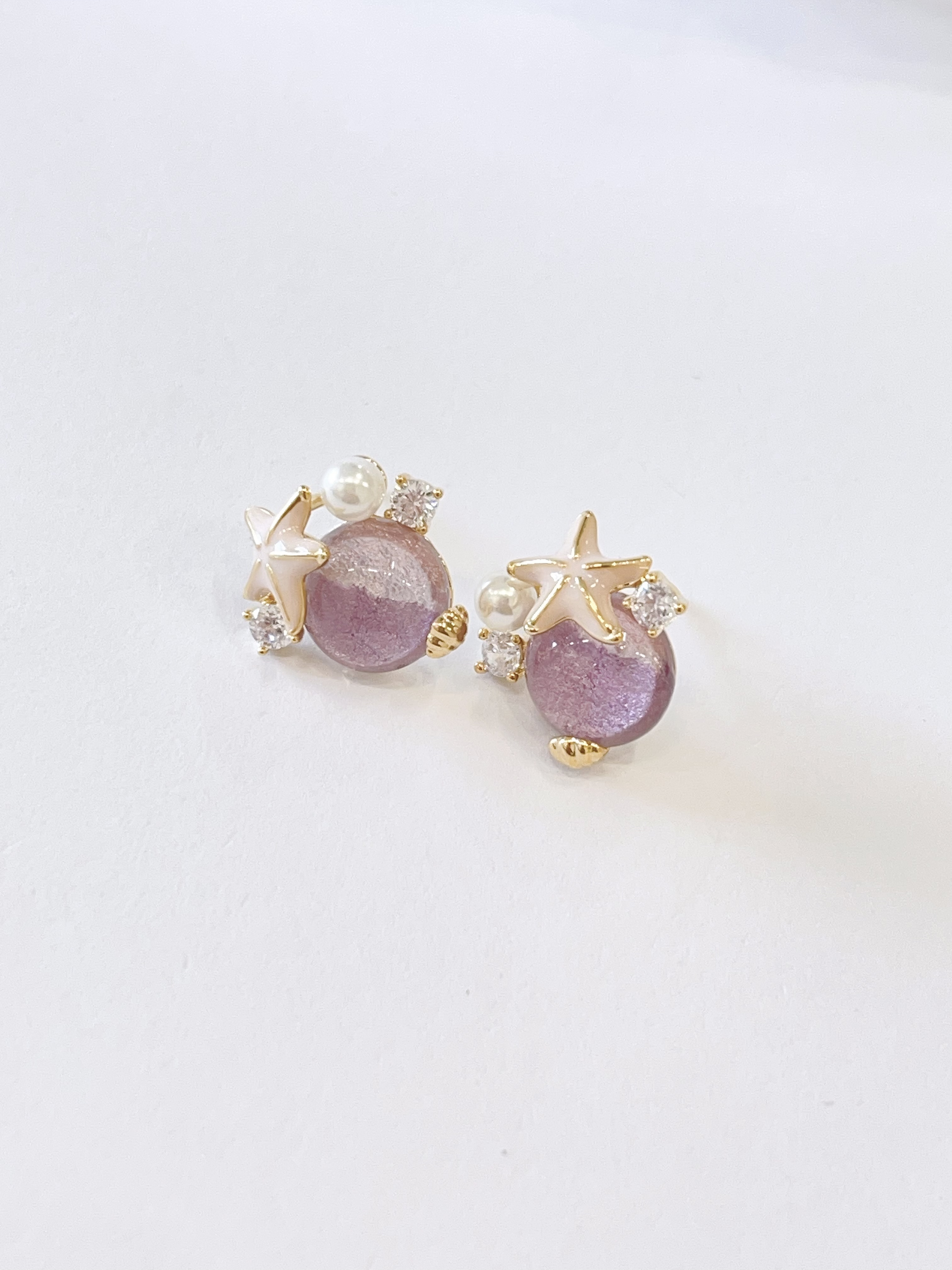 梦幻海星滴油设计耳环