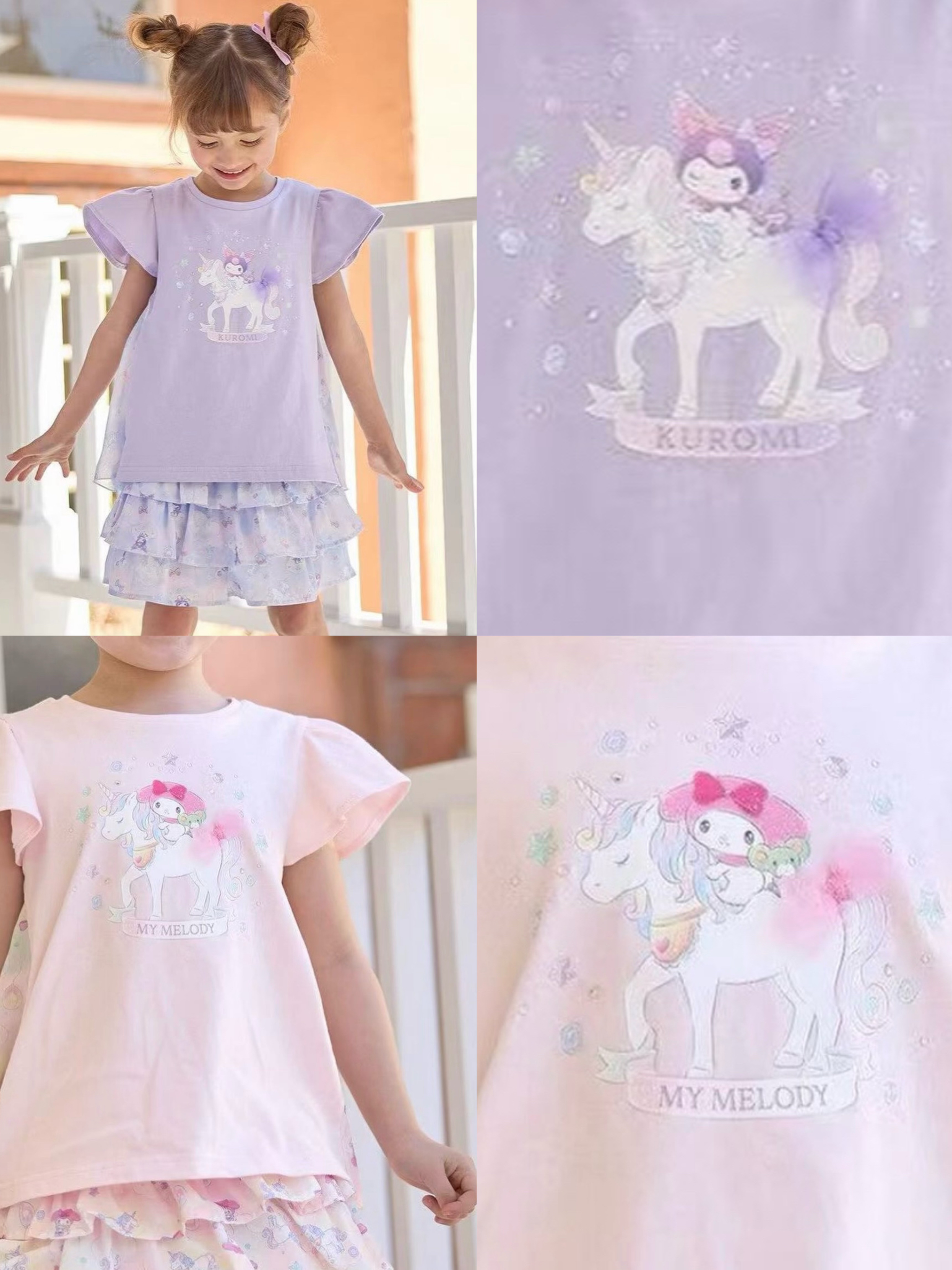 ▫️現貨▫️anyFAM X Sanrio Kuromi拼布上衣