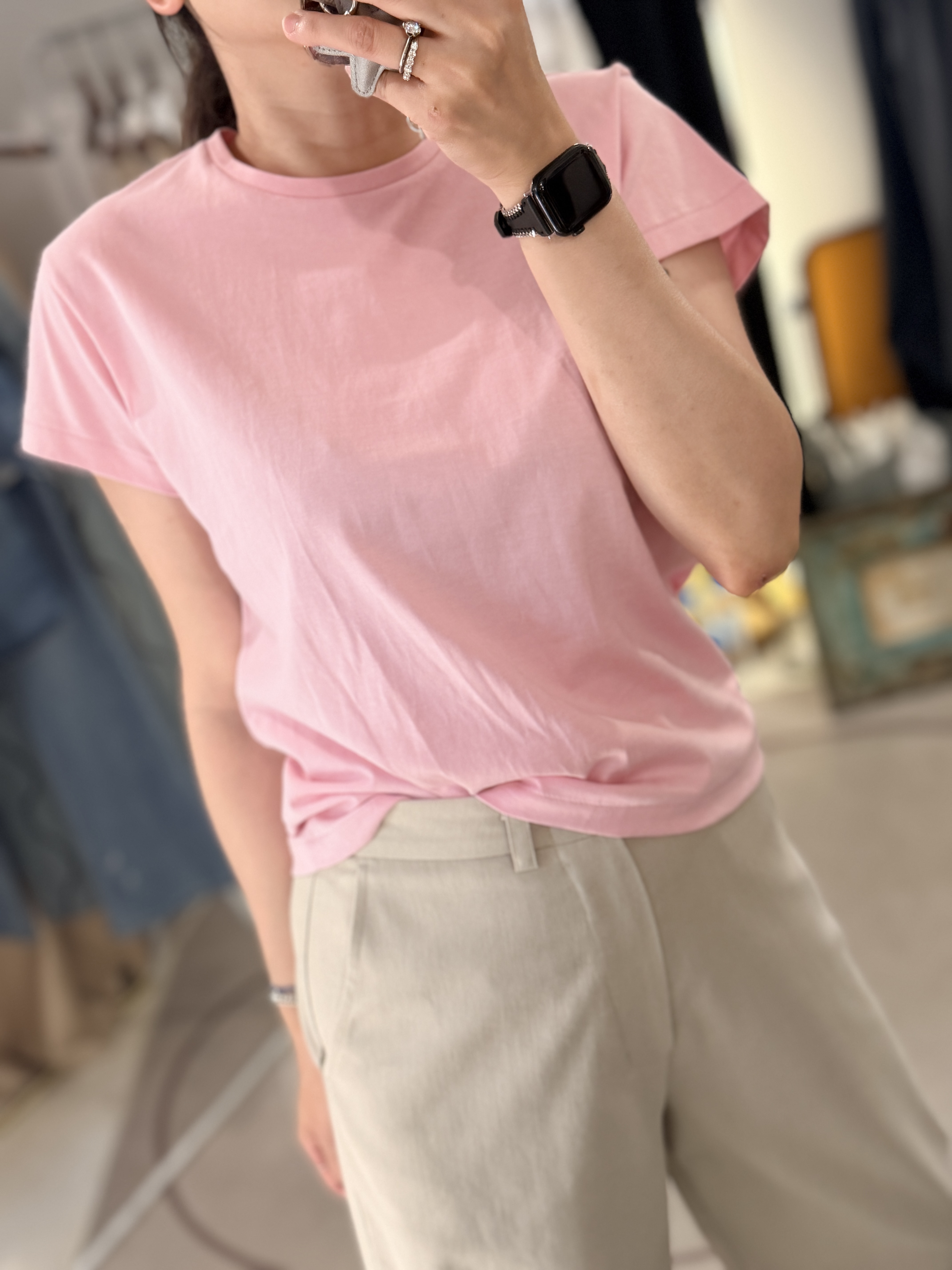 Colourful fit cutting basic tee