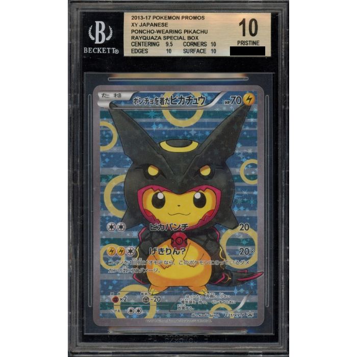 Pokemon XY Japanese Promos Rayquaza Poncho-wearing Pikachu #231XYP - BGS10
