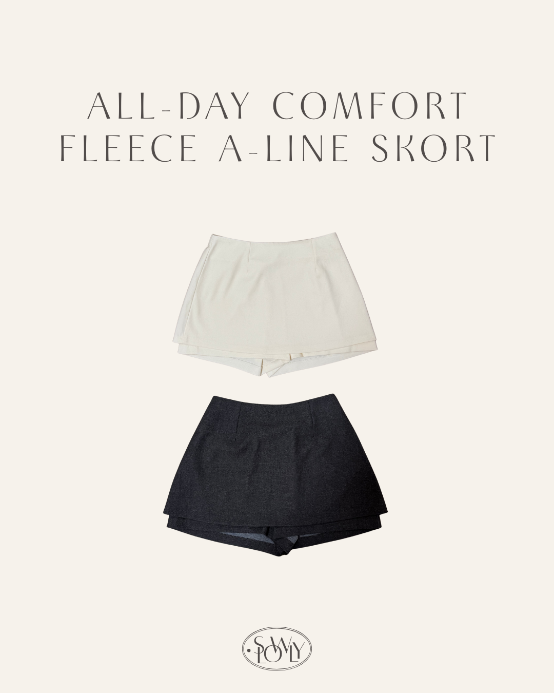 [All DAY舒適!!]365舒適A字短裙褲(三色入)