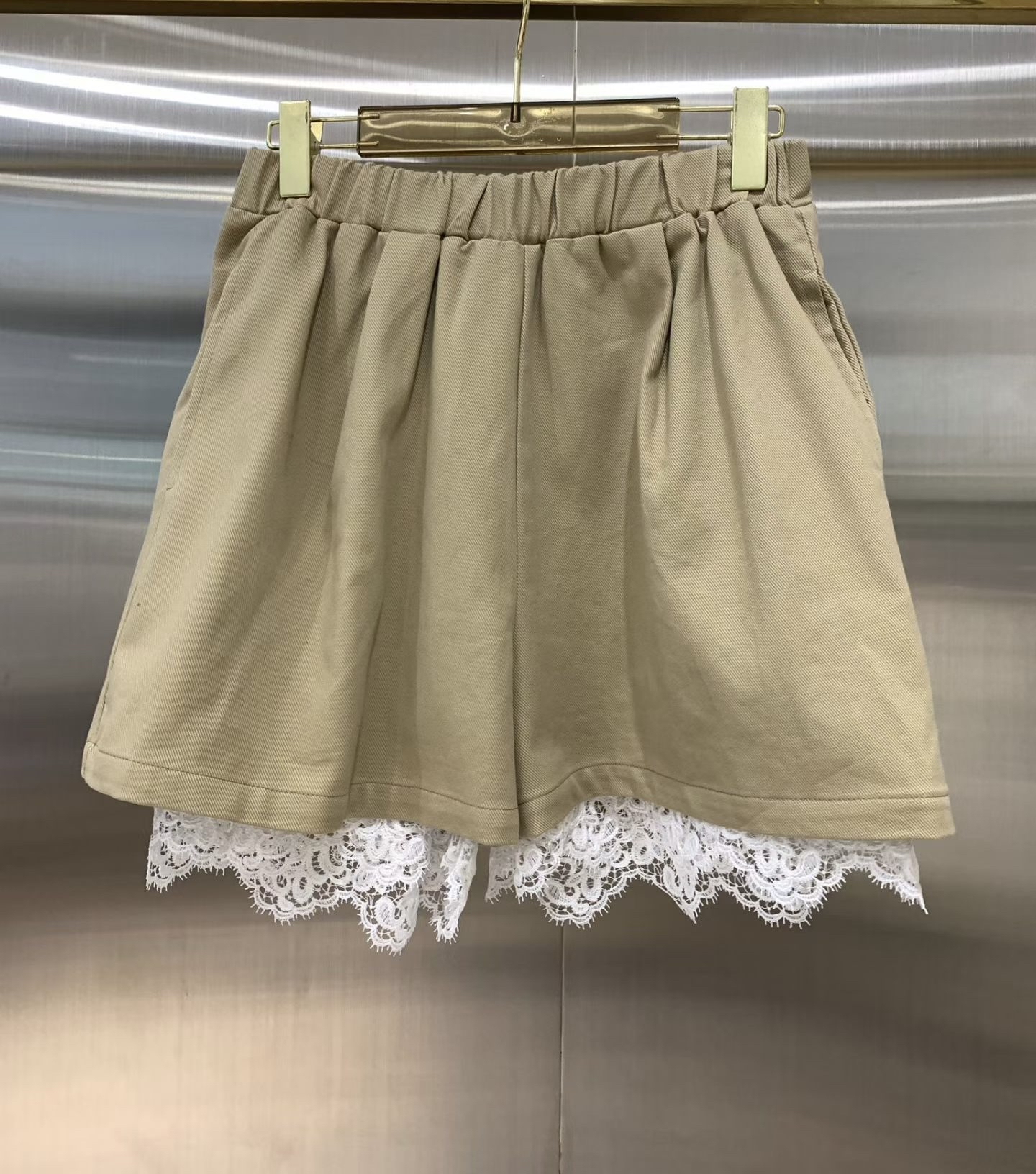 橡筋腰lace 腳短褲 