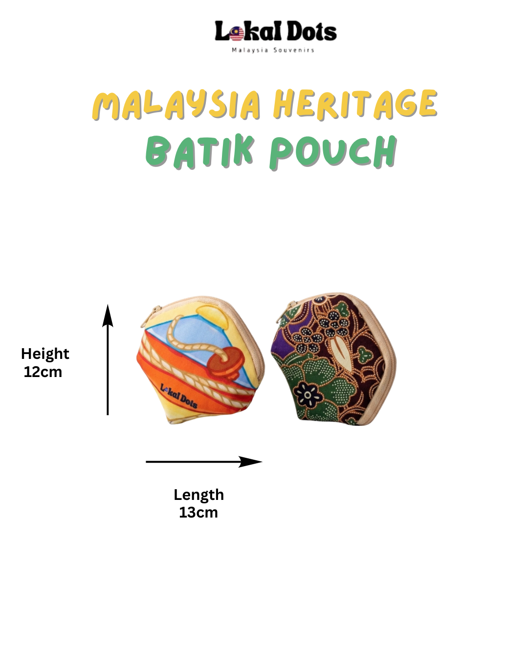 LD46 - Malaysia Heritage Batik Pouch (Gasing) 