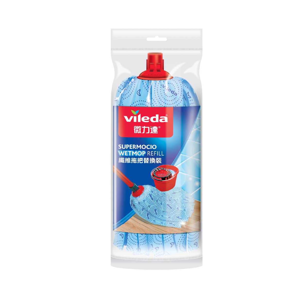 070684N/微力達藍色地拖頭  (Y)