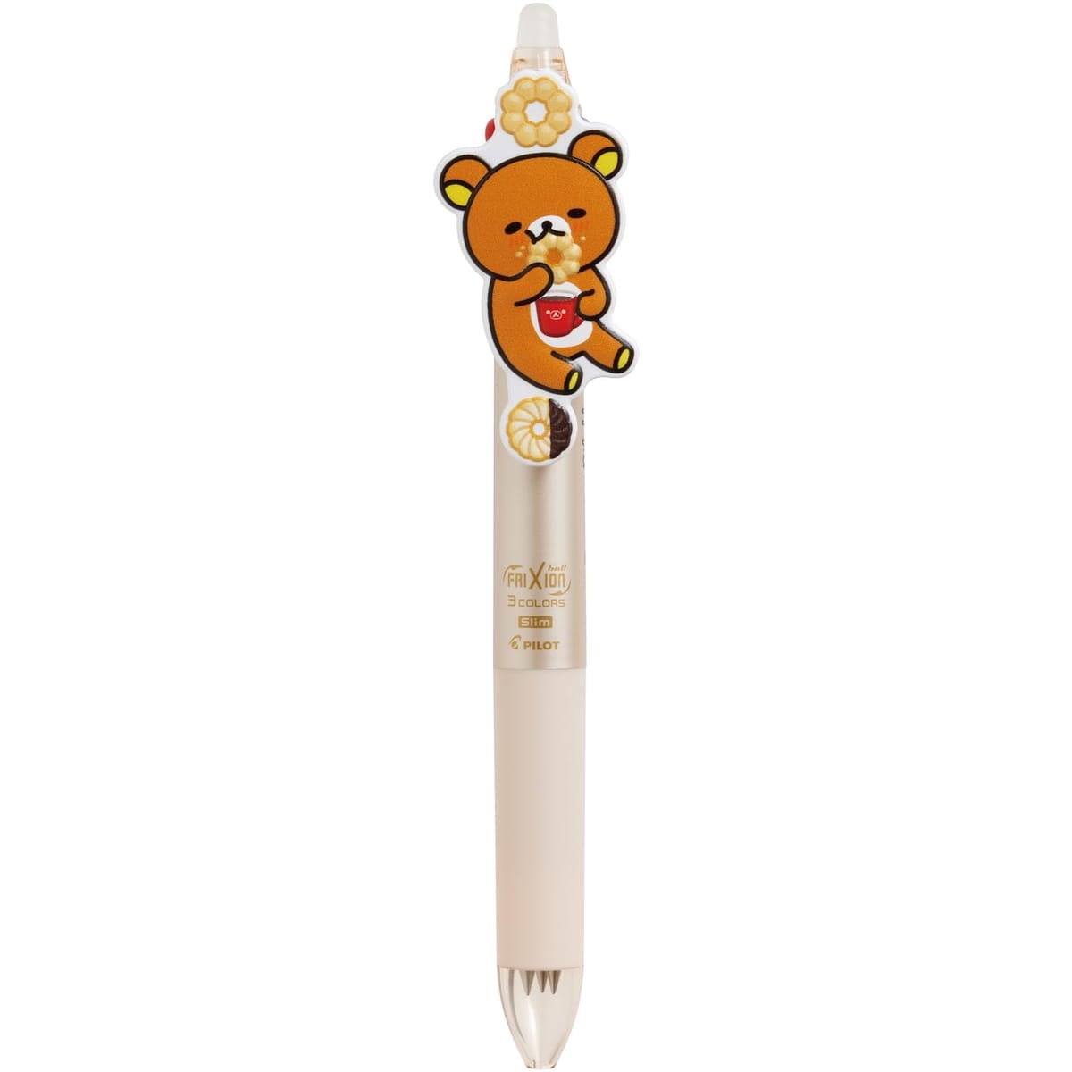 現貨｜San-X Rilakkuma 鬆弛熊 日本製 Pilot Frixion 0.5mm 3色 可擦原子筆 (PR13801)