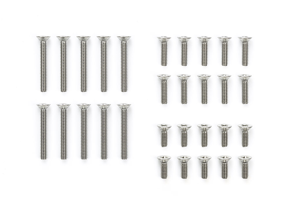 STAINLESS STEEL COUNTERSUNK SCREW SET (6/8/15mm)