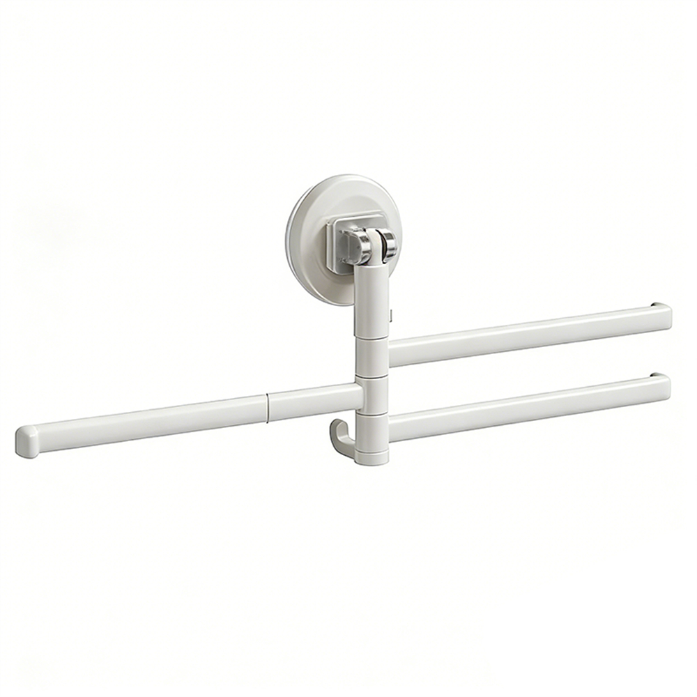 廚房瀝水架 吸盤掛桿 抹布架 旋轉壁掛 廚房收納架 灰色 ［平行進口］ HK2752