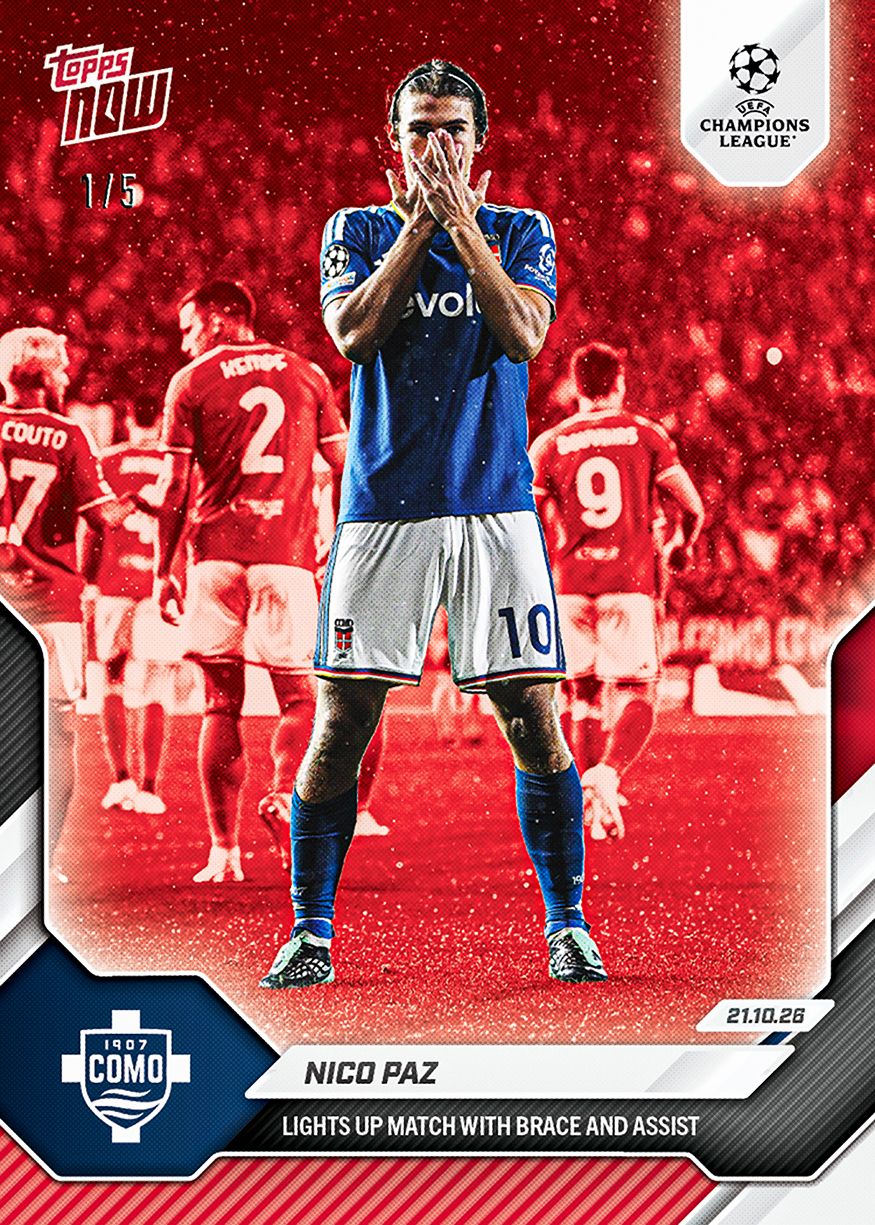 Nico Paz - 2026-27 UCL Topps NOW® #41 歐聯兩球一助攻【團購】
