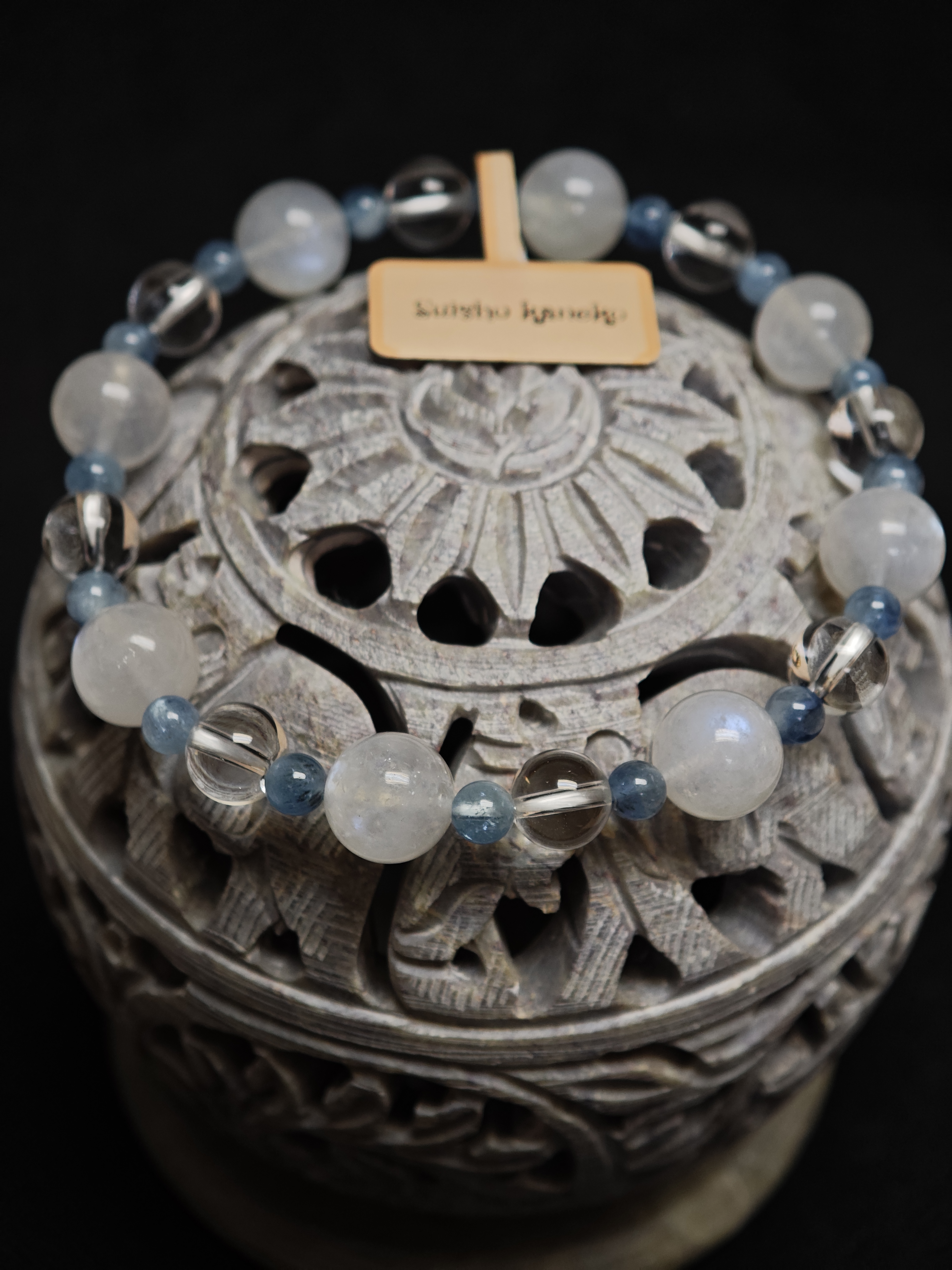 ✨新品DIY水晶手串✨✨🩵海藍寶✨🌕月亮石✨⚪白水晶✨