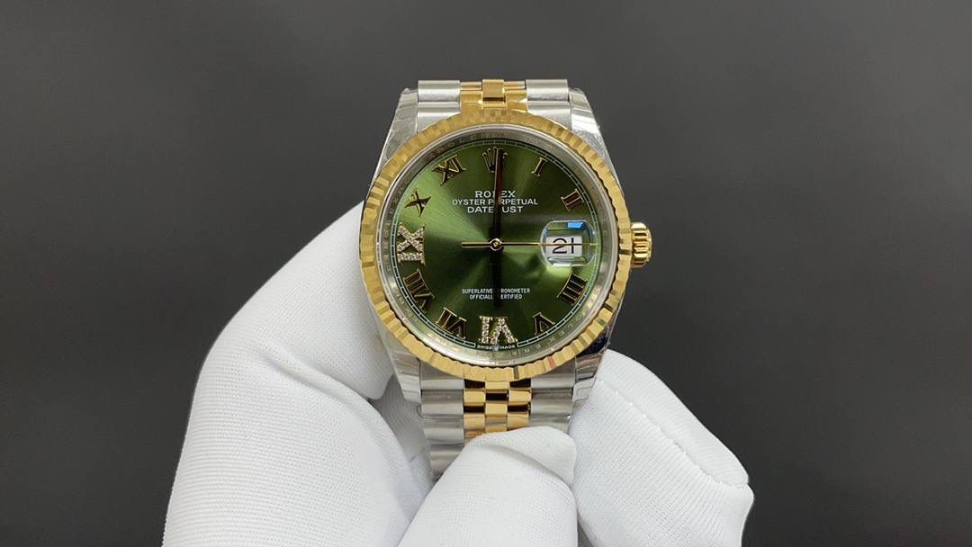 🌐今日推荐 劳力士 日志 白壳 橄榄绿36mm 3235机 顶级品质 出货实拍✈️