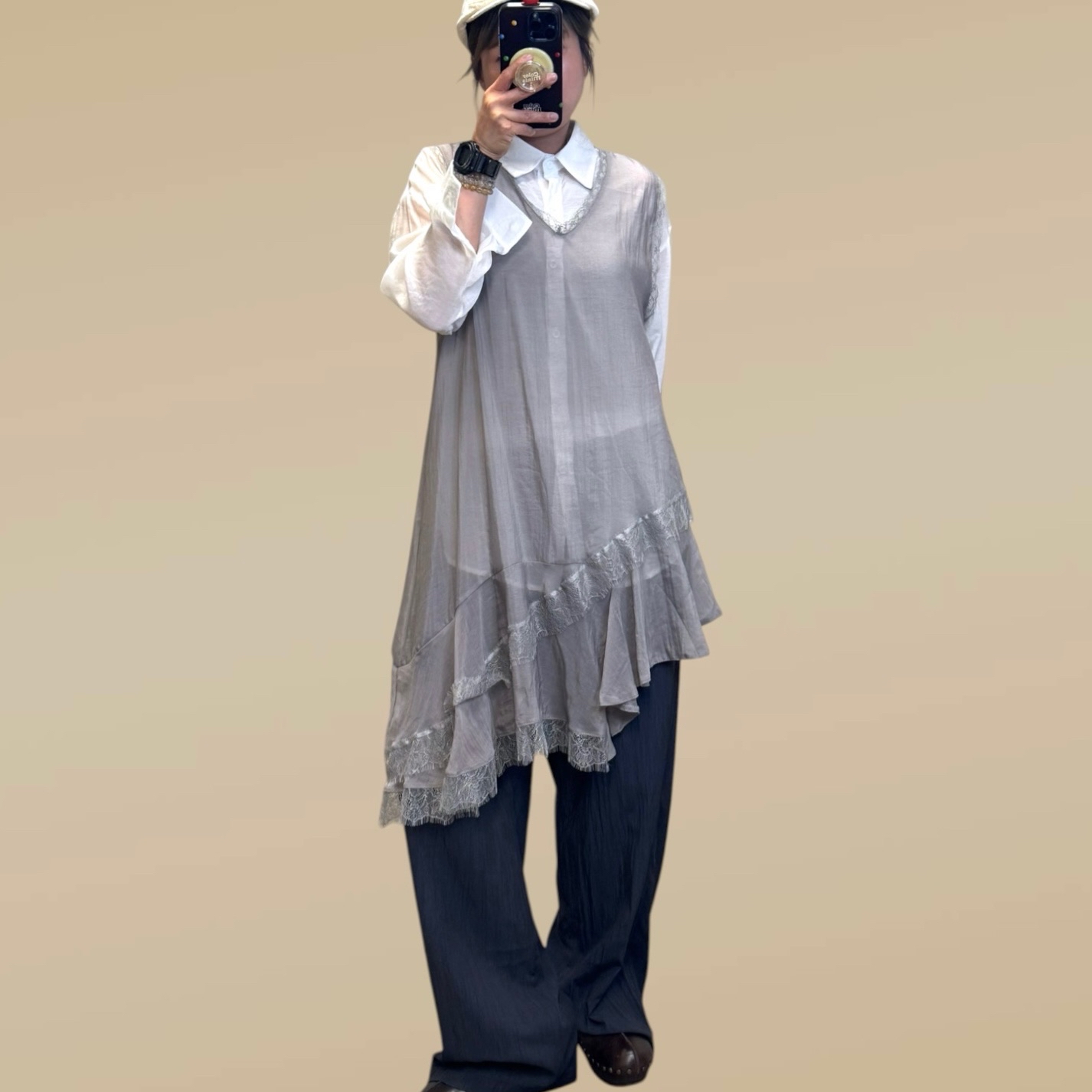 221192 喱士邊斜腳背心