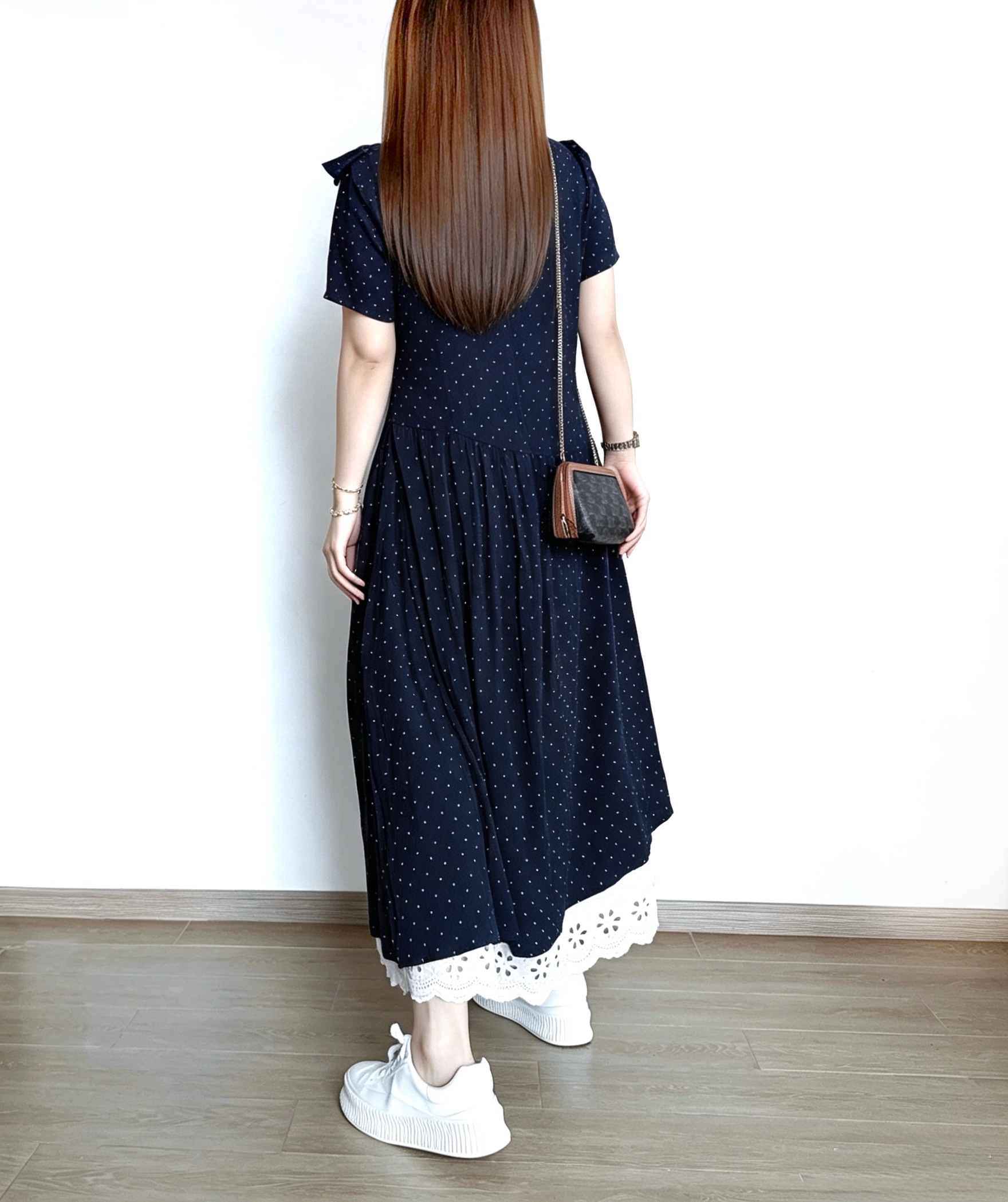 法式甜美波點雙層Ops