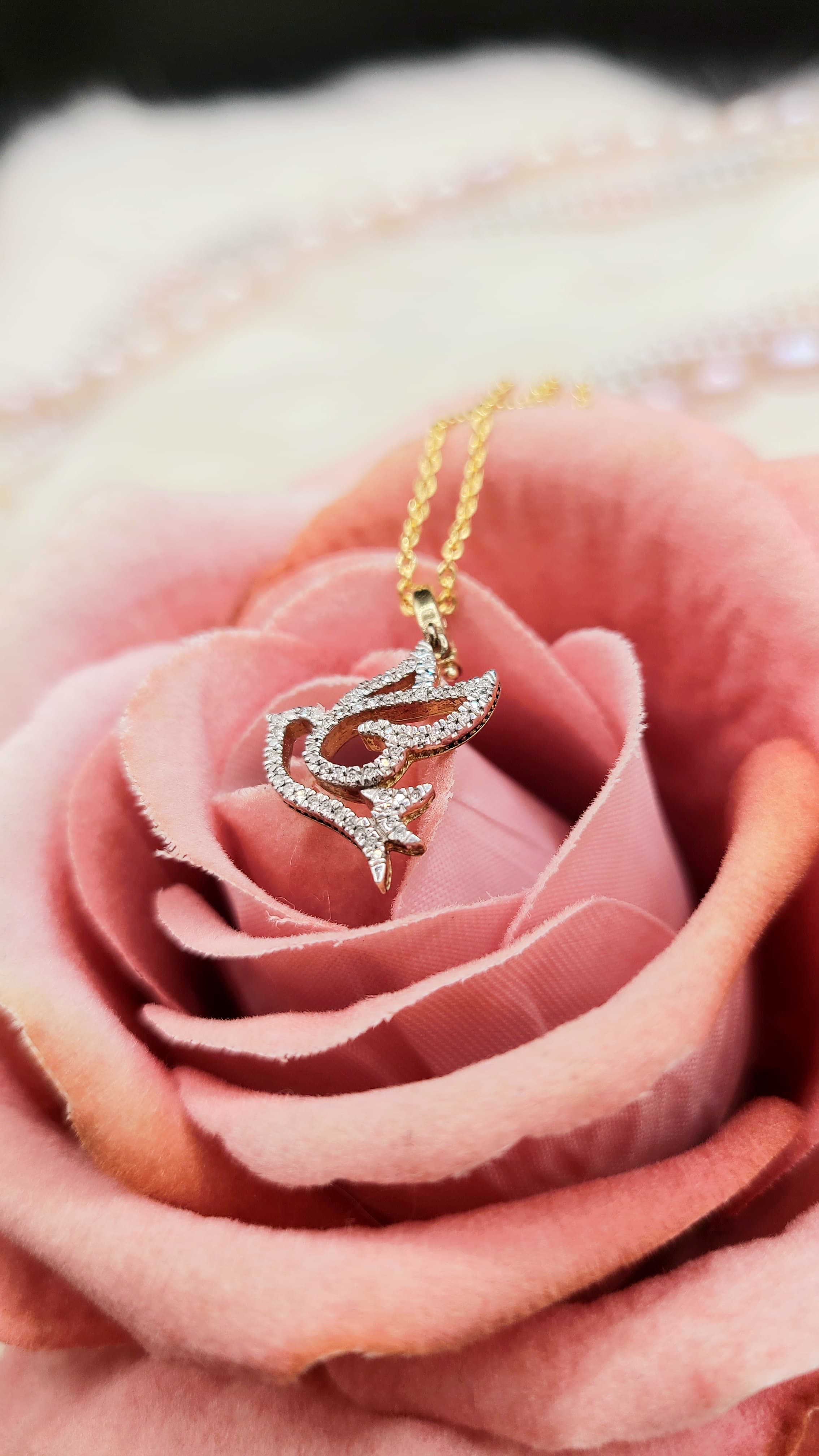 Ella Stein 鑽石白鴿純銀包金手鍊