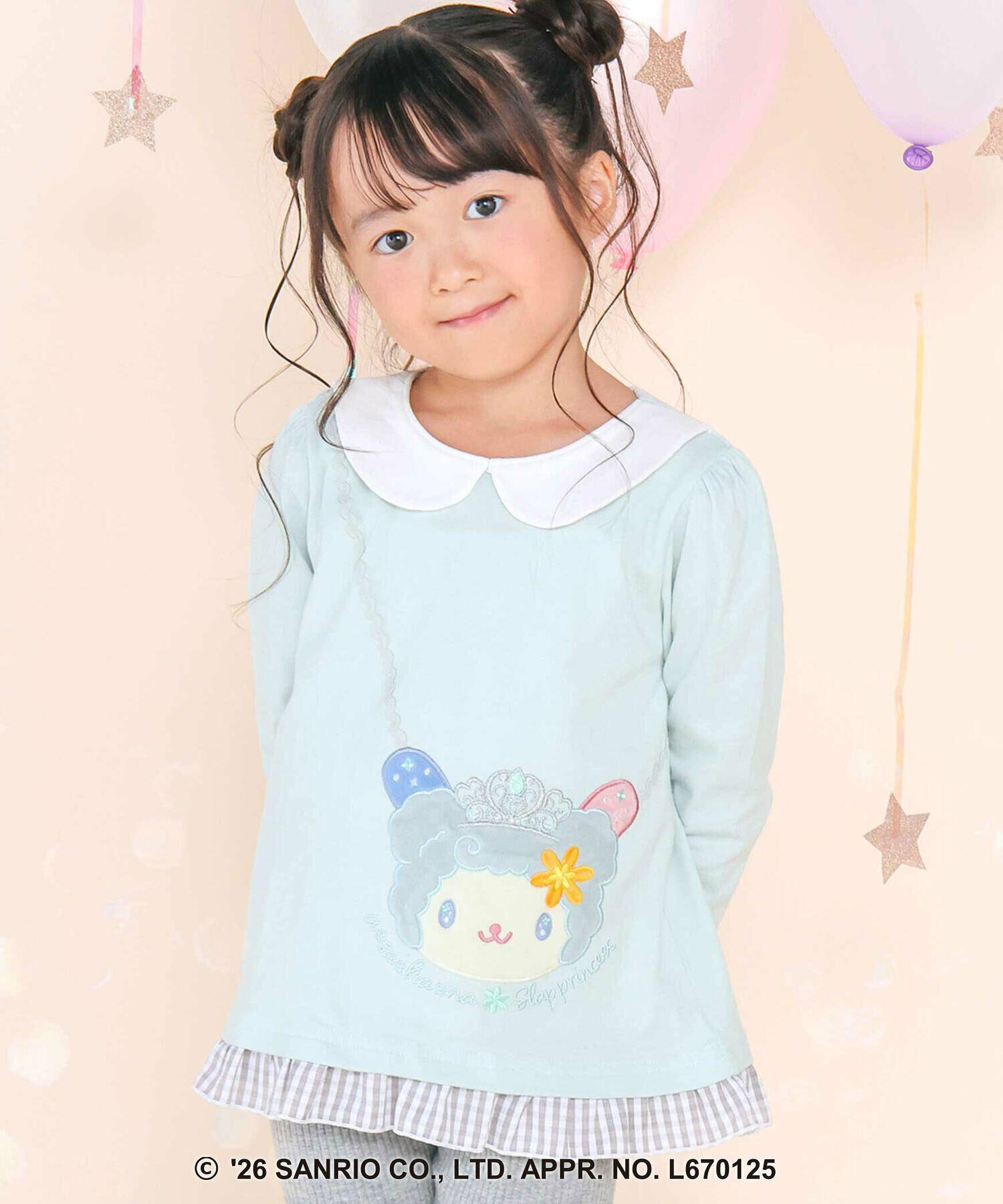 🆕【⭐訂購⭐】🇯🇵日本直送 🌀#Sanrio 刺繡翻領 格紋荷葉邊下擺 長袖Tee [3款選]🌀[ELIA-0124] [261017]