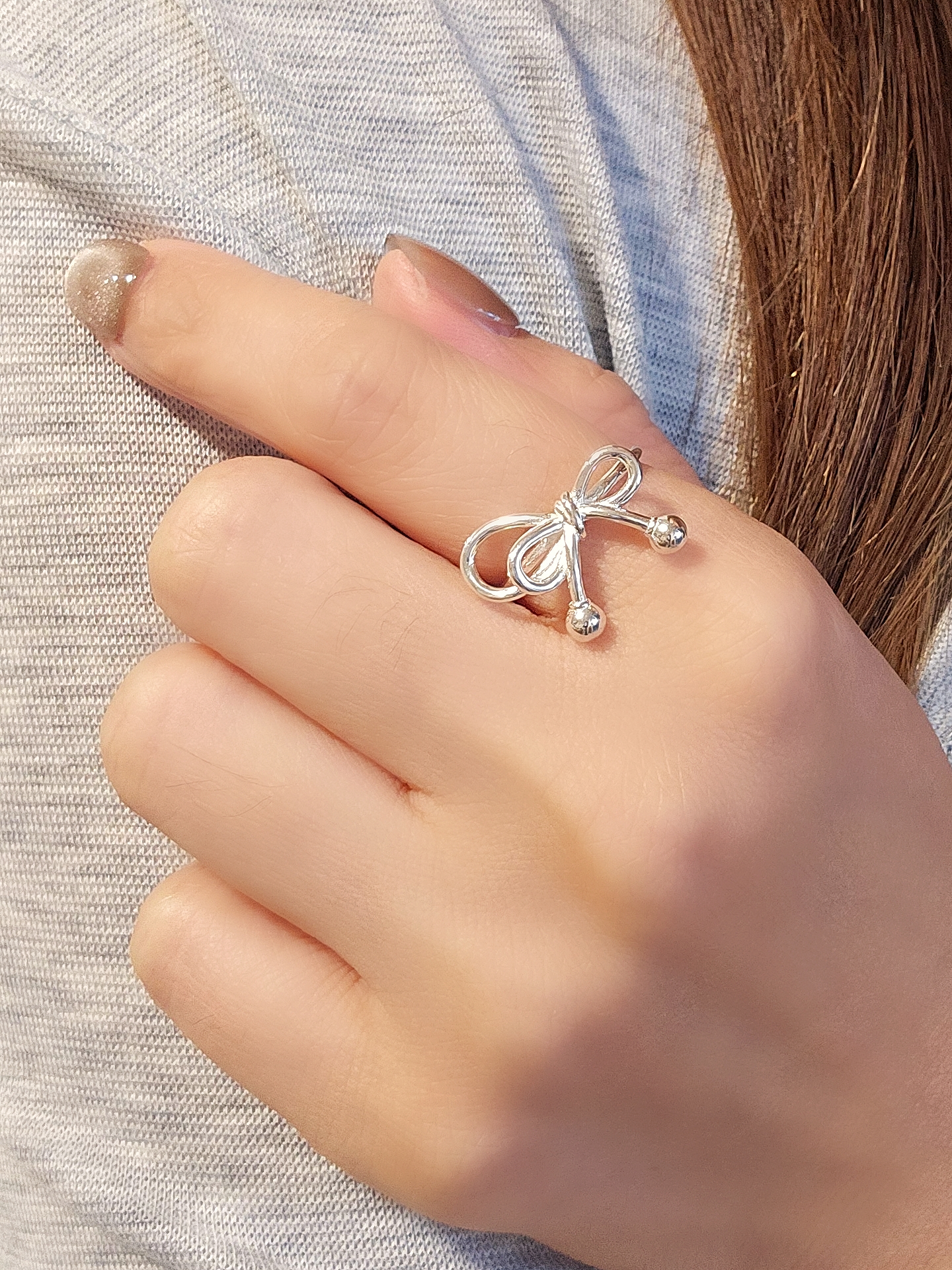 S925 -ER0071 Ribbon Ring