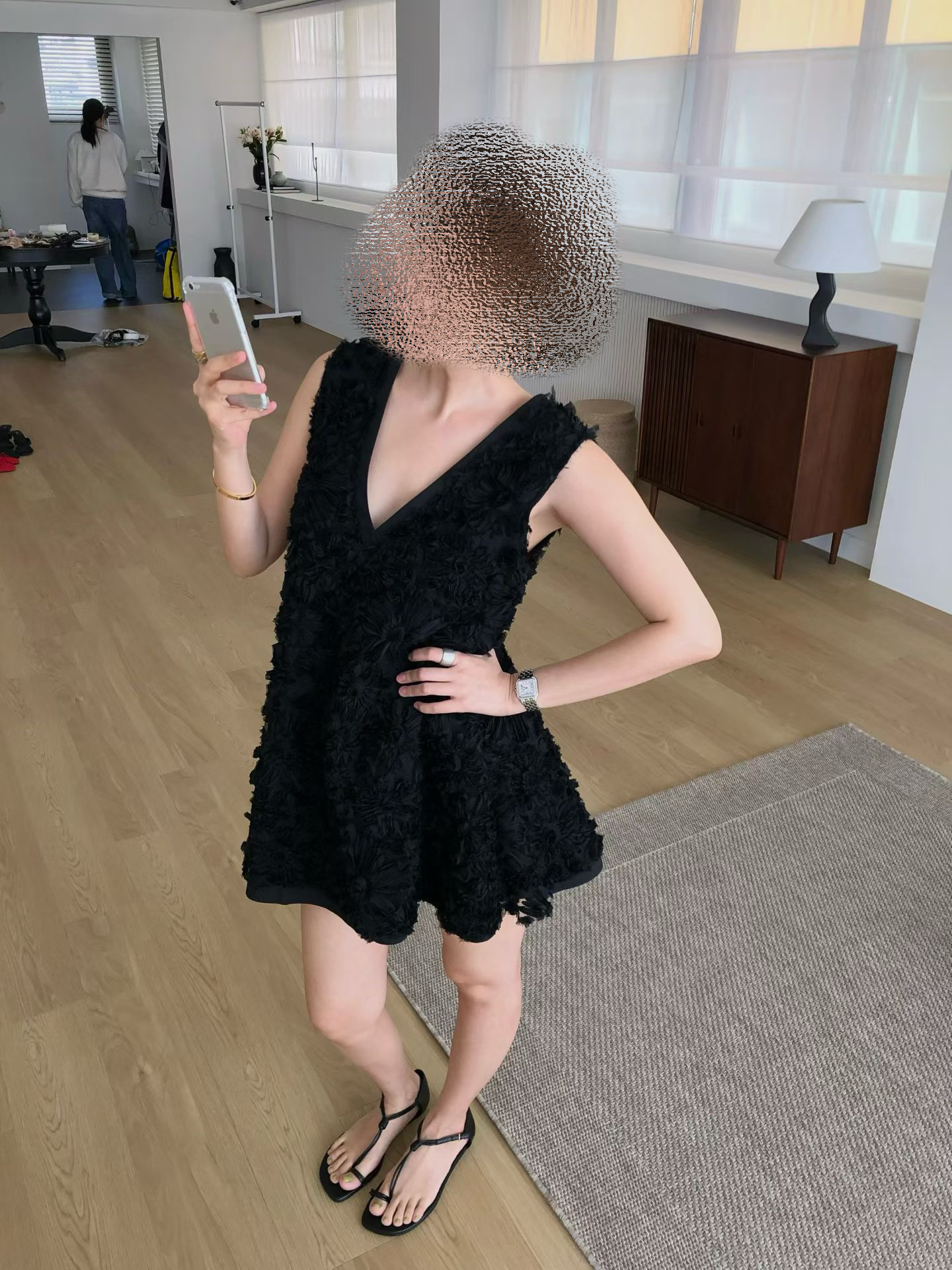 Elegant flower v-neck dress/top