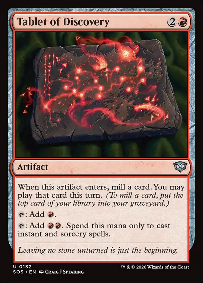 [EN] [Foil] Tablet of Discovery [SOS-132] U