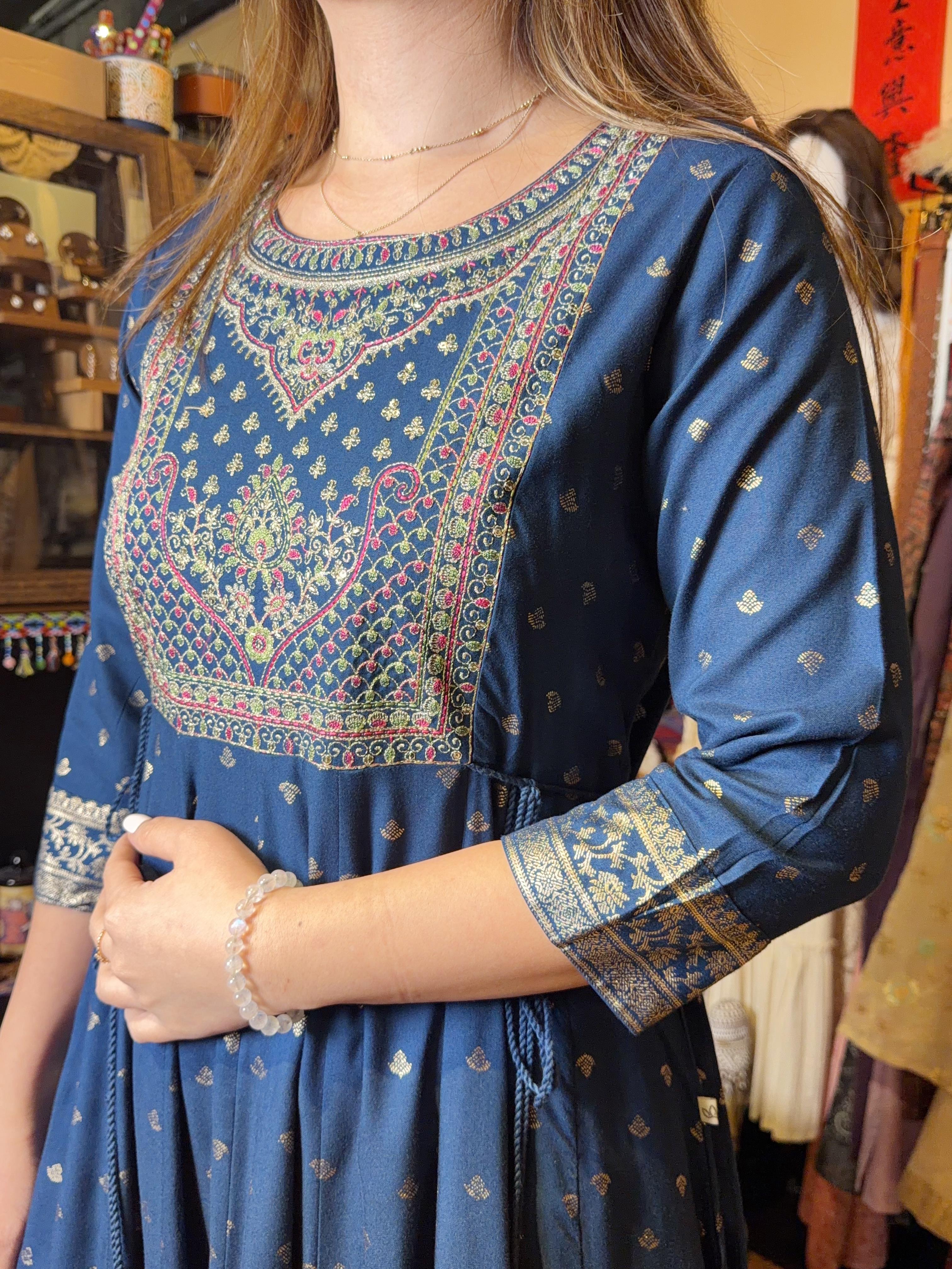 Navy Blue 4-rope Bling Bling OP 48" #1029