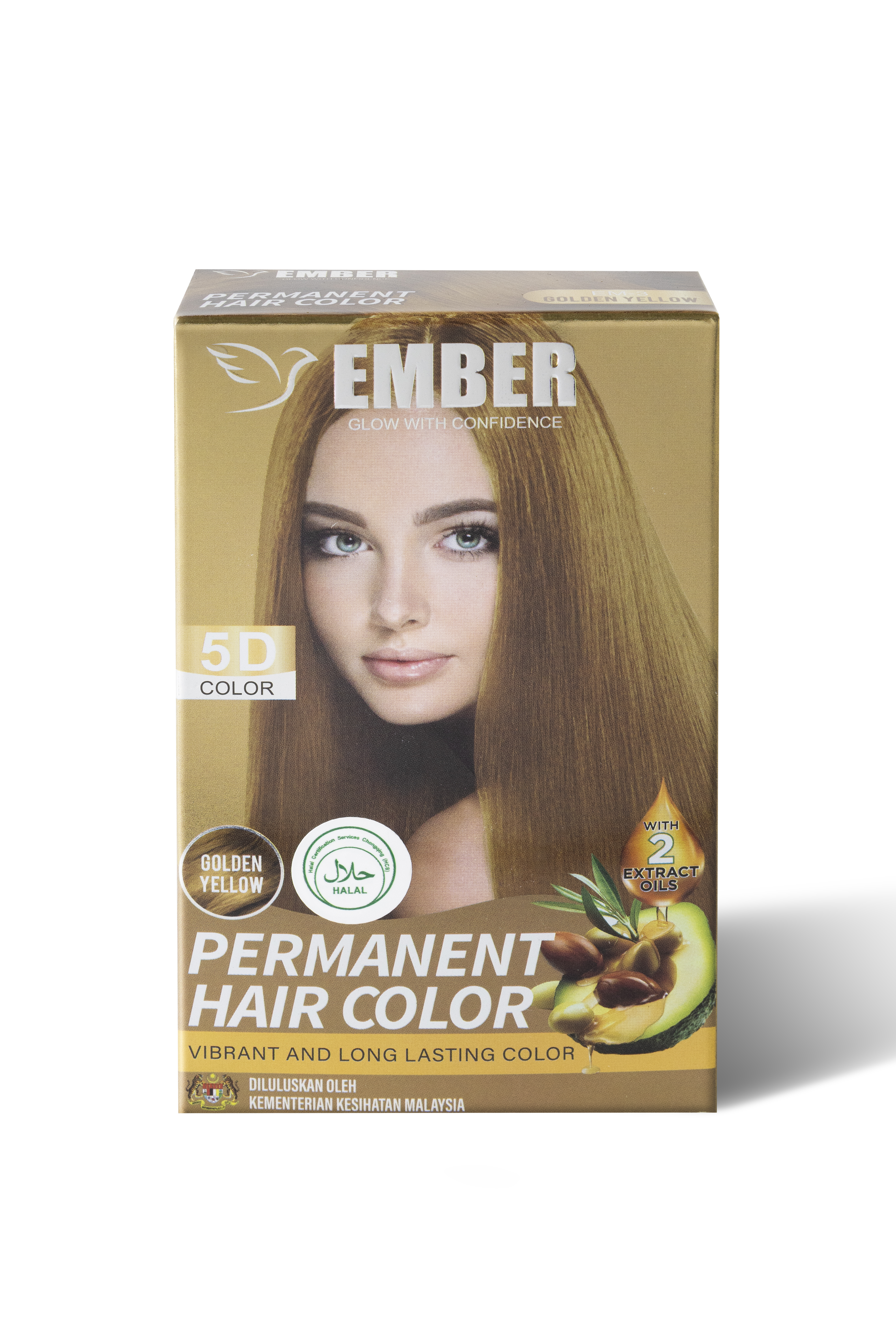 EMBER Permanent Hair Color 30ML / EM-3 / GOLDEN YELLOW