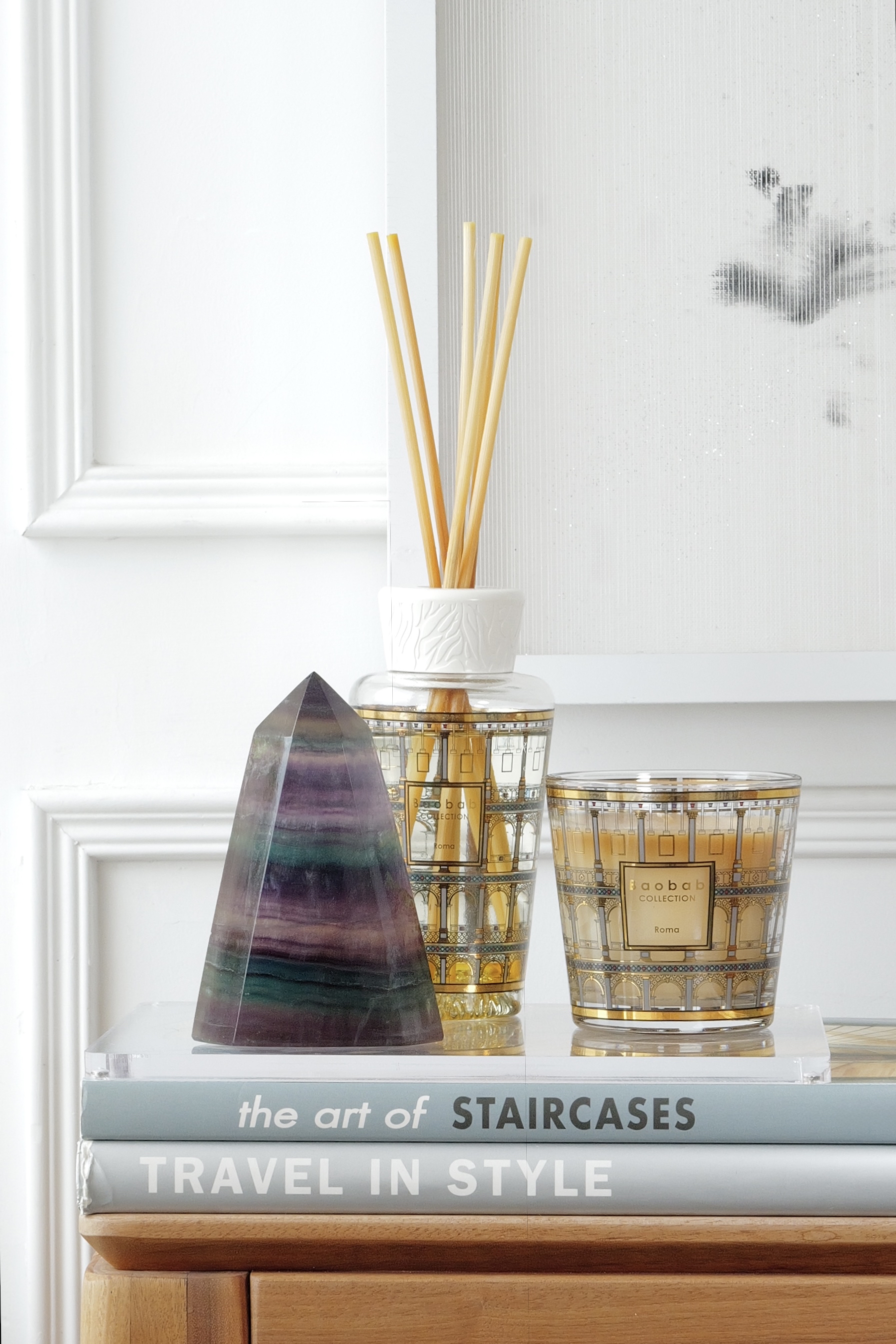 ༒12.8cm彩螢石千層紋塔尖六角柱༒ FL.390AH26JG7AA*106M