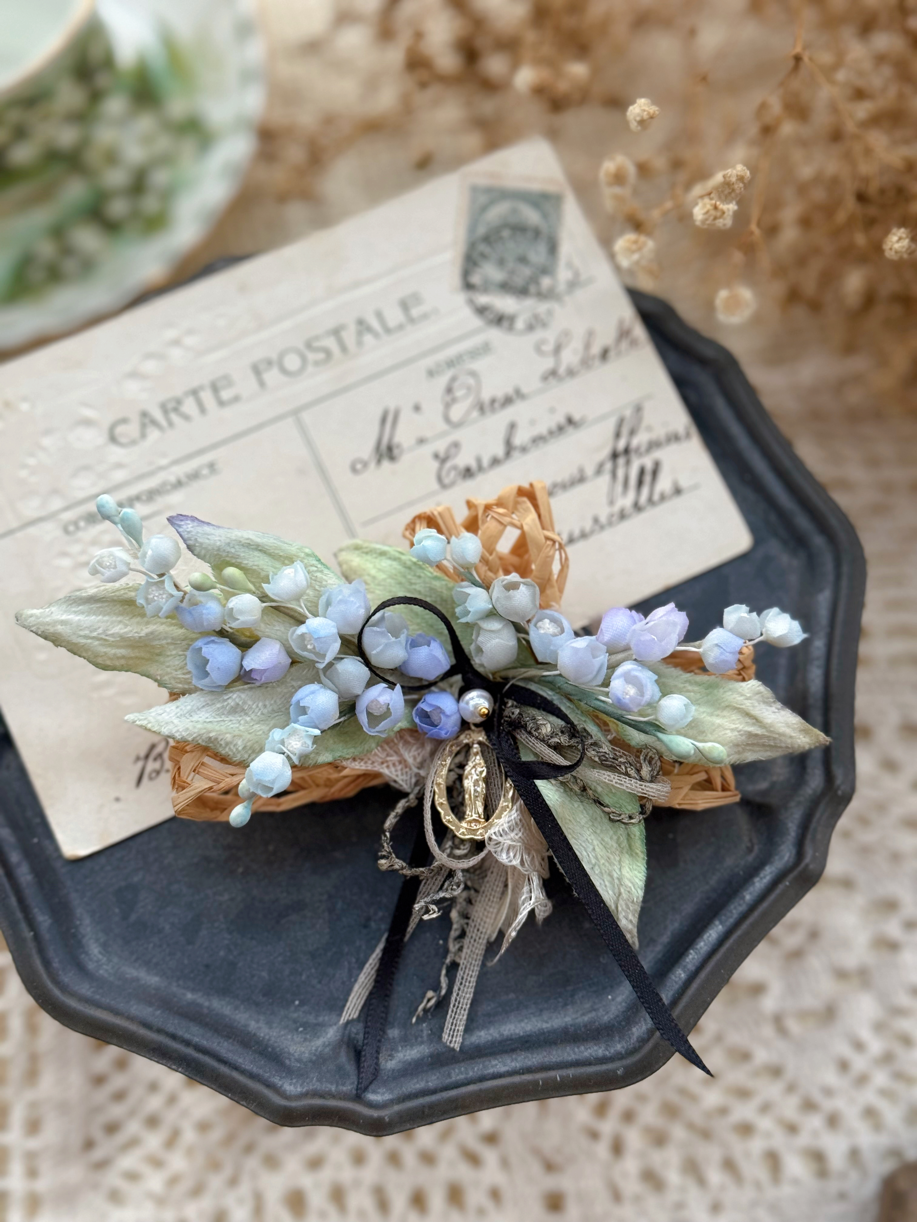 初夏花園 - 鈴蘭髪夾+胸針