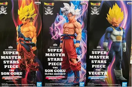 Banpresto, Super Master Stars Piece (Genkidamatsuri Special Ver.) Figure: Dragon Ball Super, Super Saiyan Son Goku, Son Goku Ultra Instinct, Super Saiyan Vegeta (Set in 3pcs)