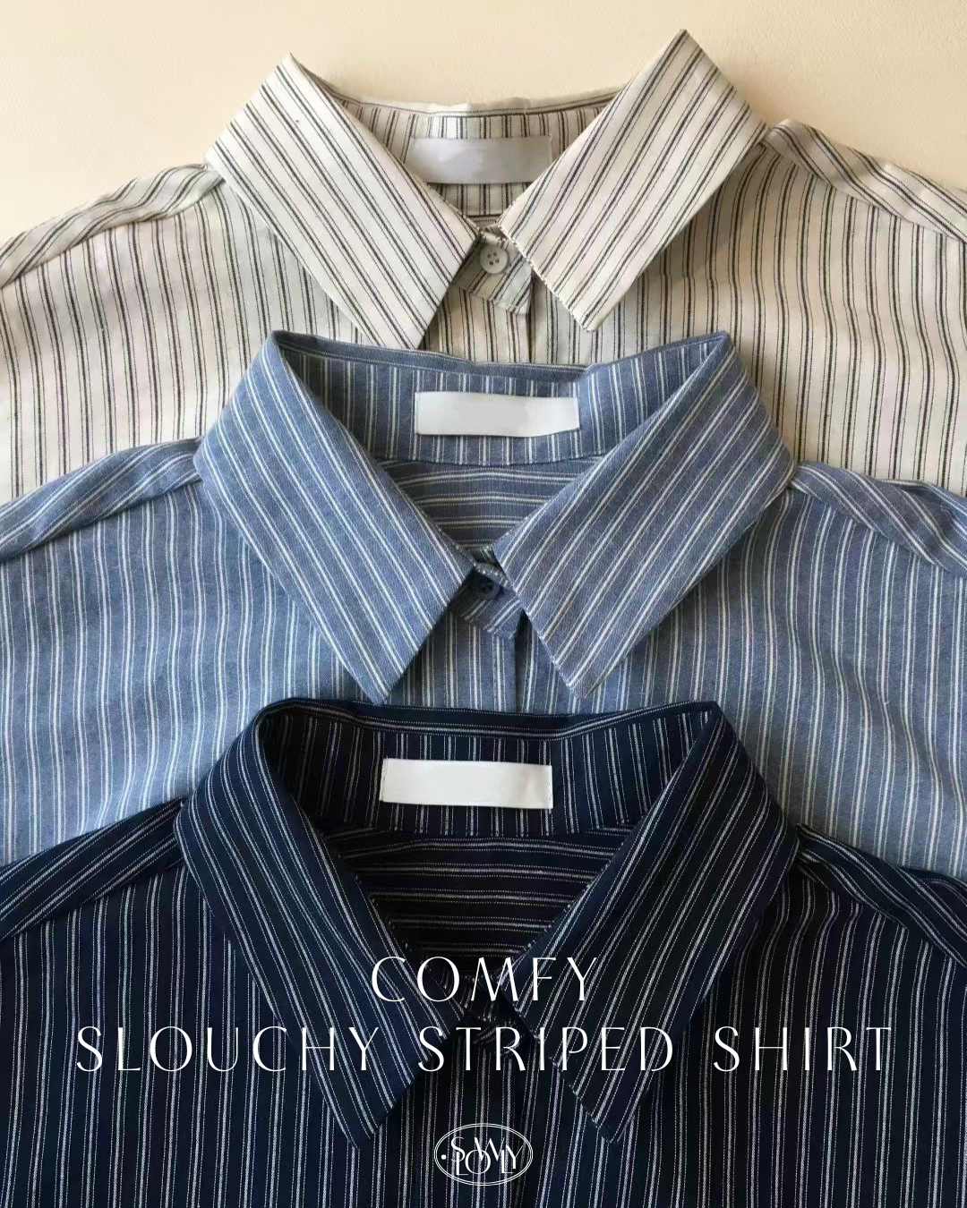 慵懶直條紋襯衫(兩色入)