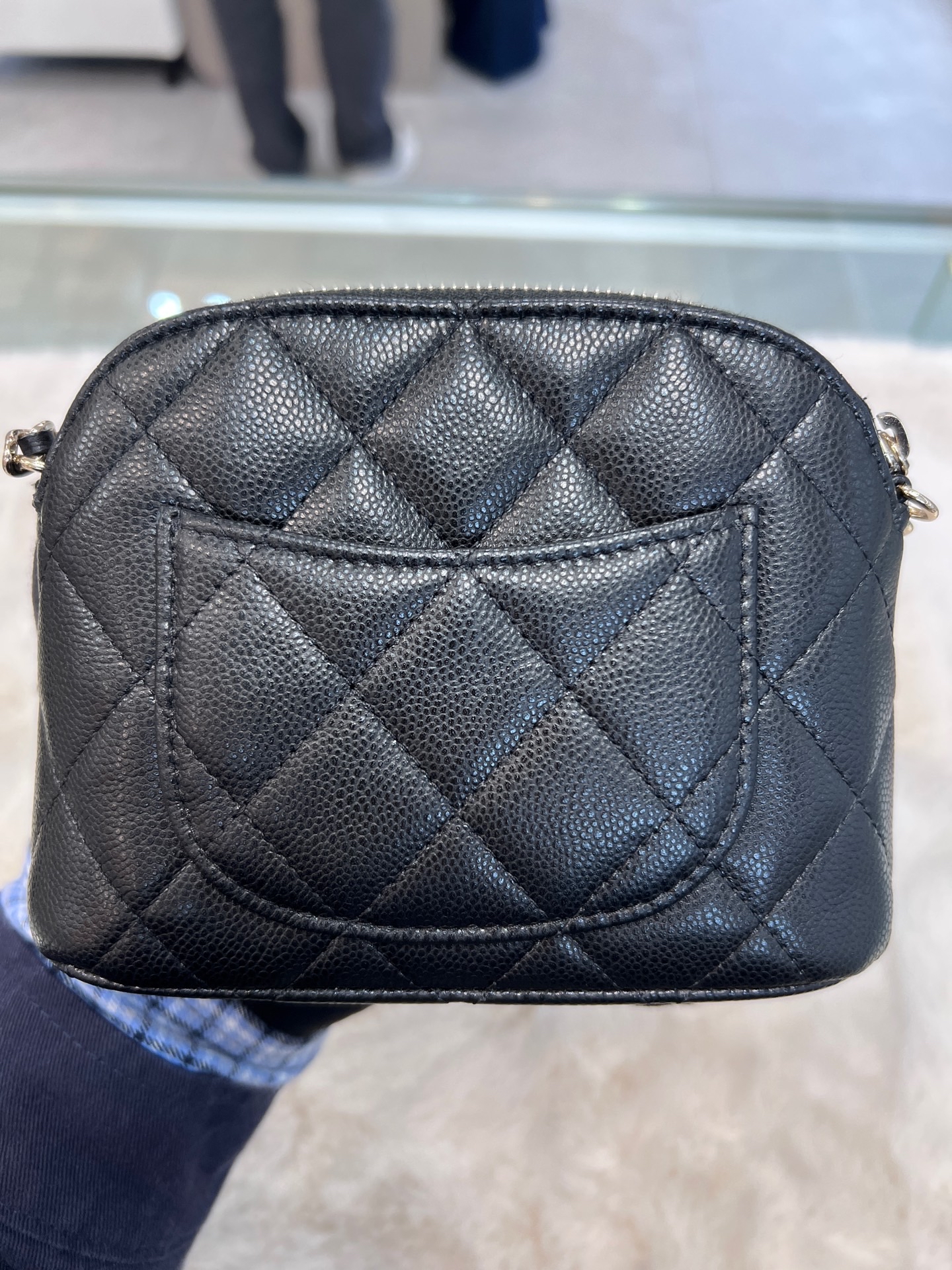 【預訂貨品】Full set👜芯片款 Chanel黑金荔枝牛皮mini貝殼包 