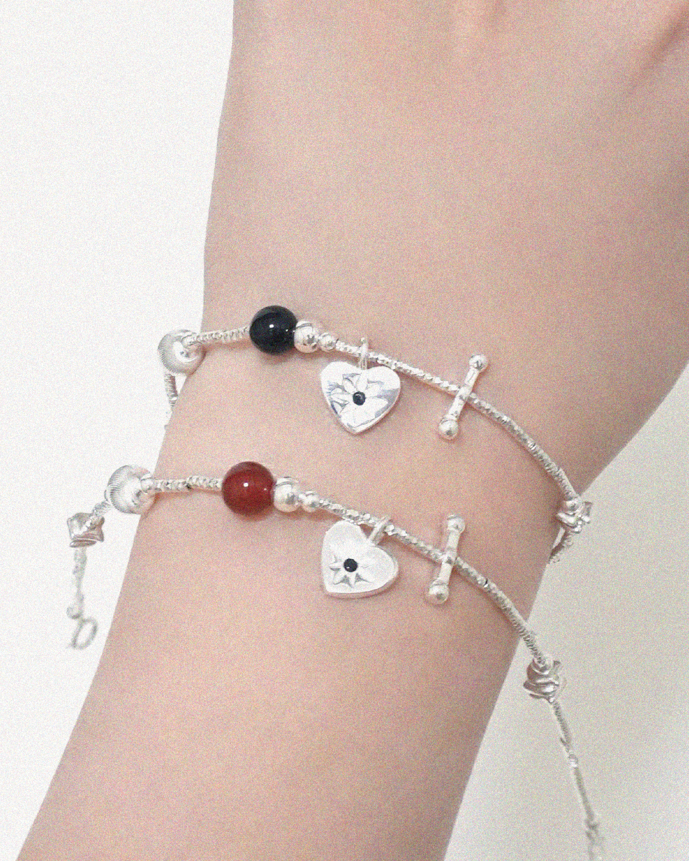Agate Heart Drop Bracelet