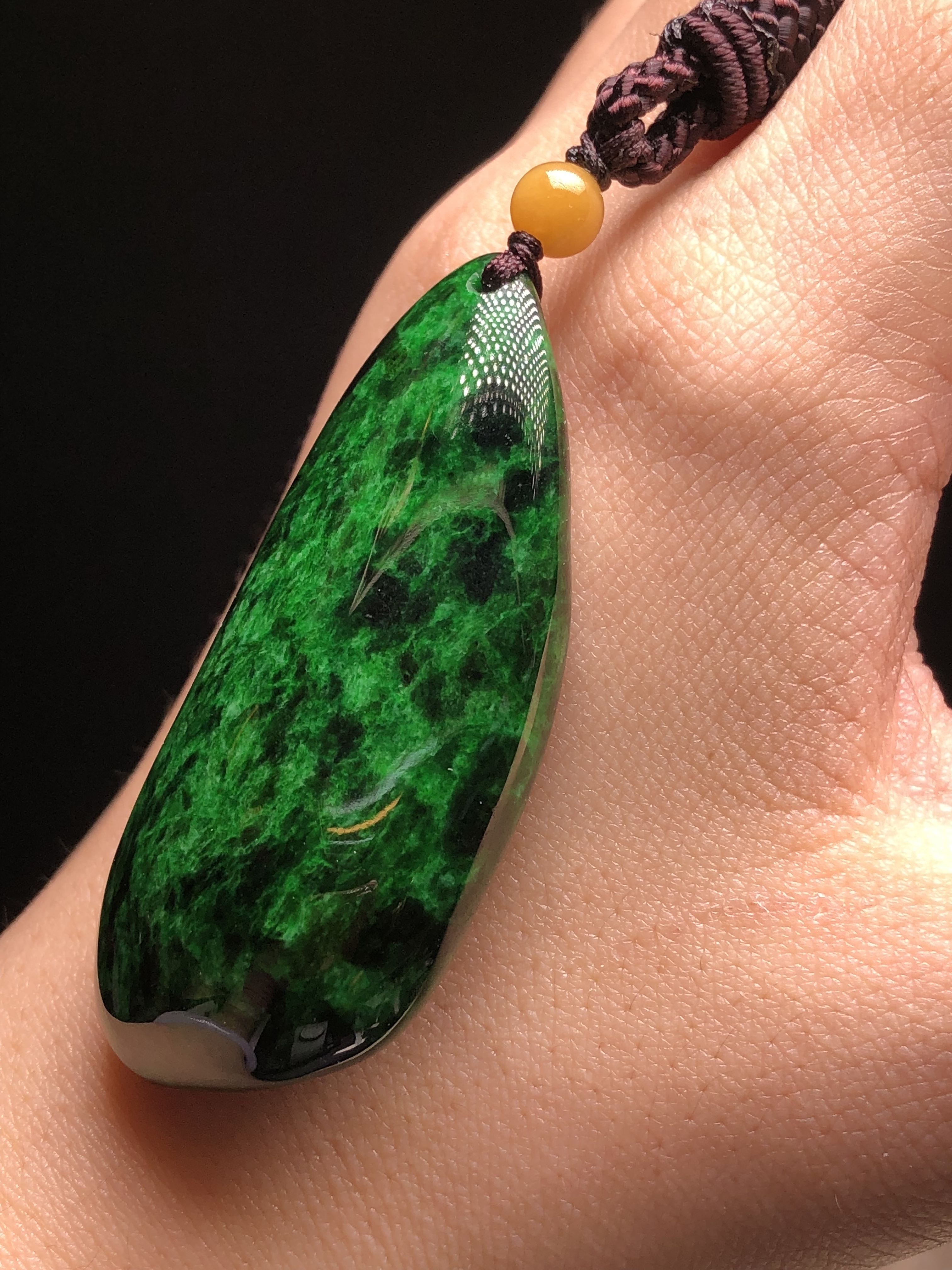 花青原石吊墜 B08122