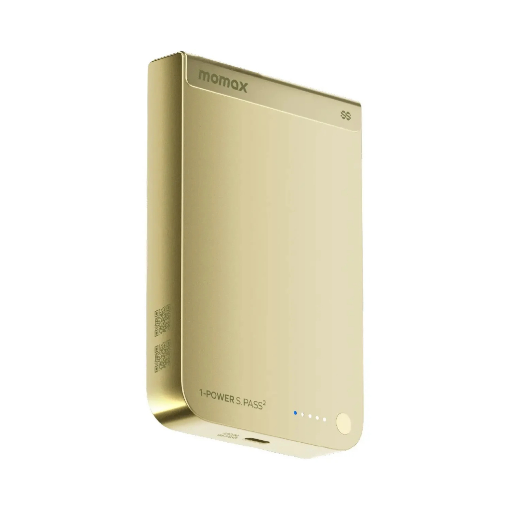 【CCC安全認證】MOMAX 1‑Power S.Pass² 10000mAh Qi2.2 半固態磁吸流動電源 IP163Q22｜25W 磁吸無線快充・30W PD 快充・半固態電池 MagSafe 行動電源｜香港行貨