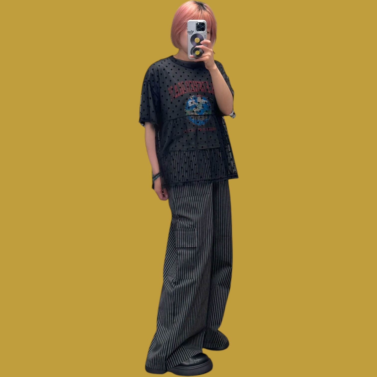 221366 波點紗Tee