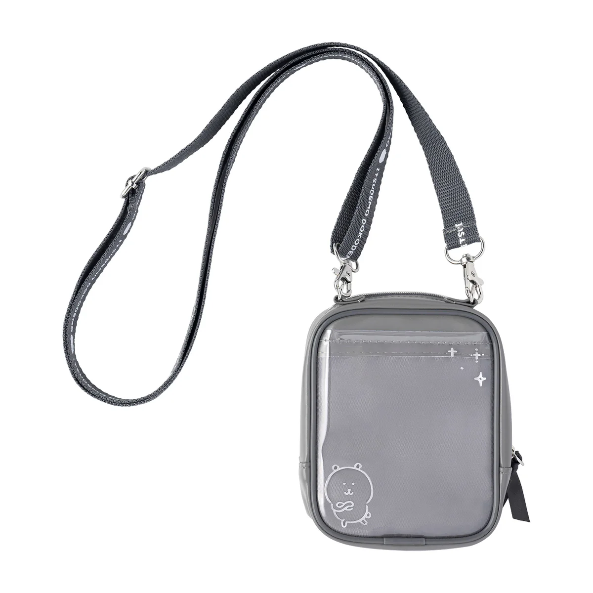 現貨 Nagano Characters Joke Bear 自嘲熊 黑白風斜孭收納包痛袋（可放公仔）