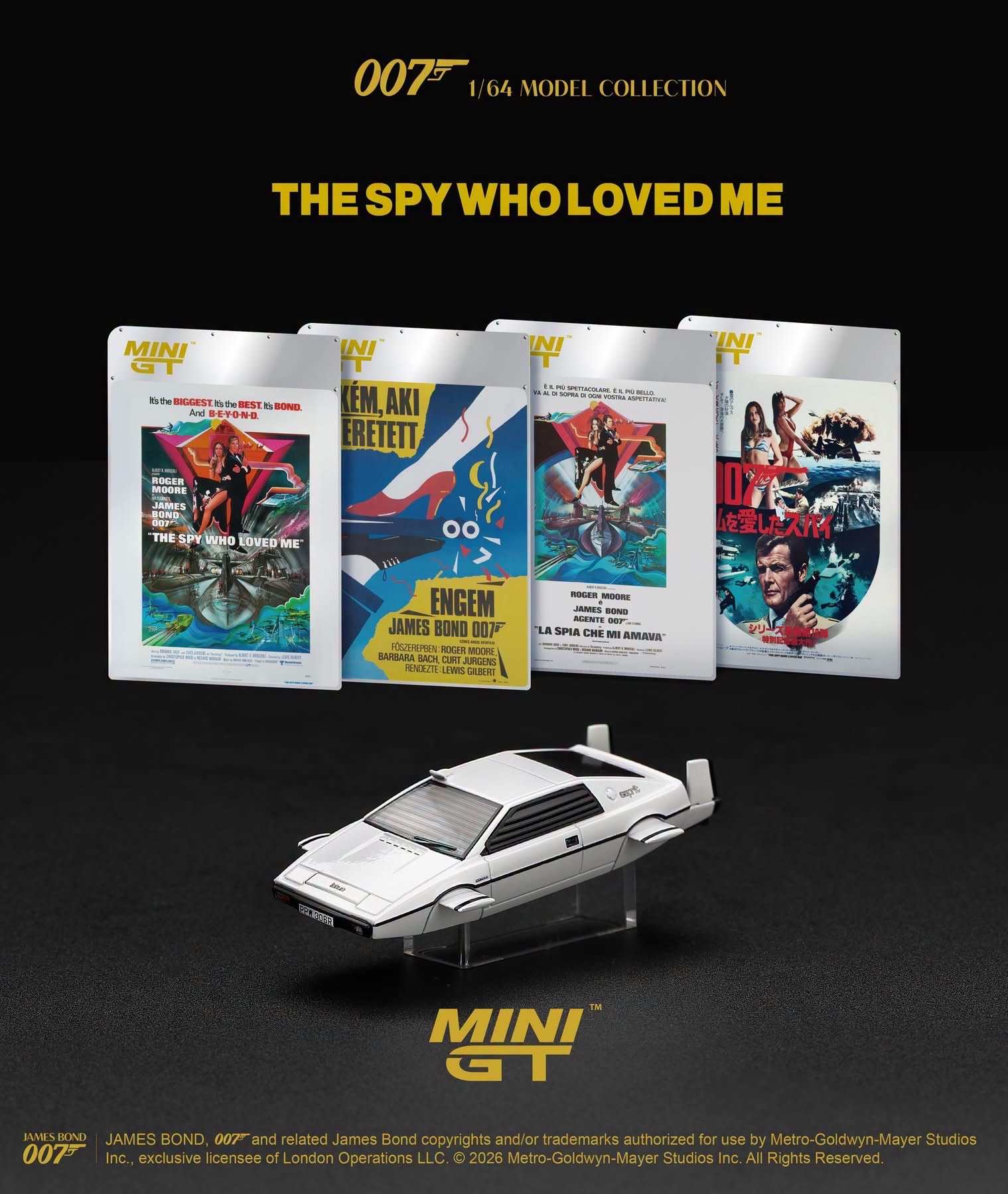 (預訂 Pre Order) Mini GT ( MGT00920-007E ) Lotus Esprit S1 “The Spy Who Loved Me” Submarine / English Blister Packaging