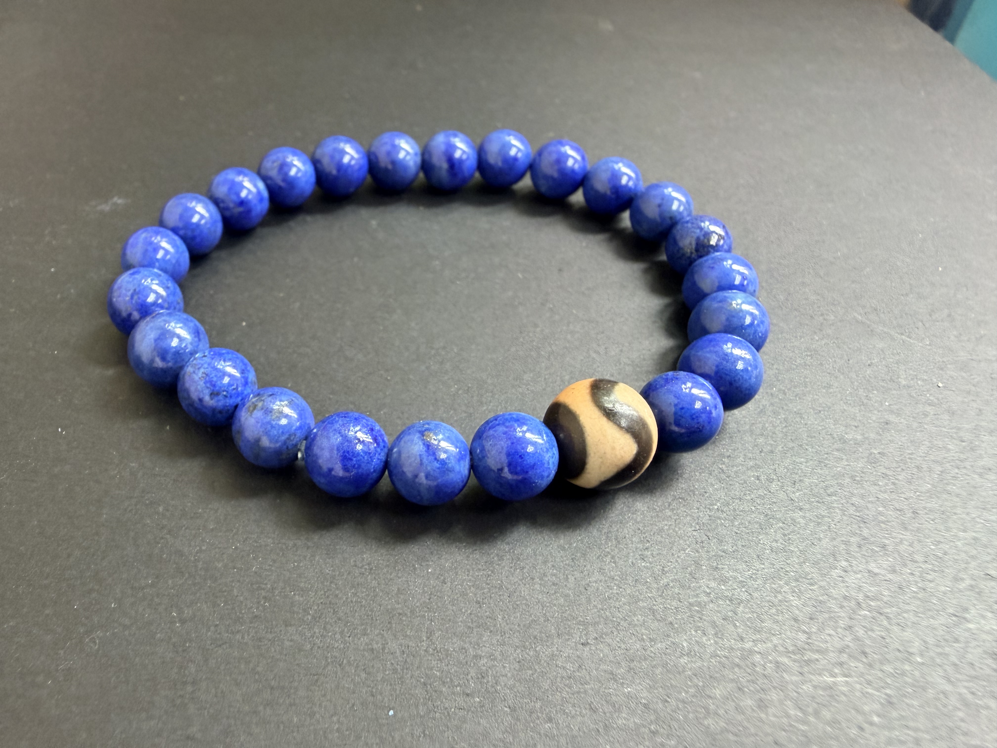 7mm 青金石 配：虎牙
