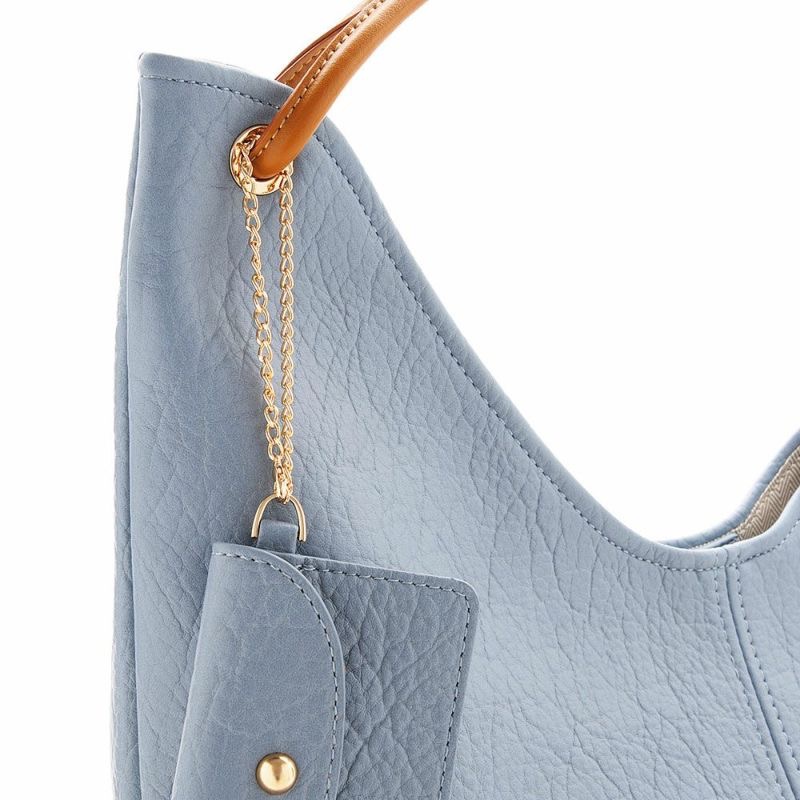 《現貨》日本firano圓形曲線手提包(藍色)