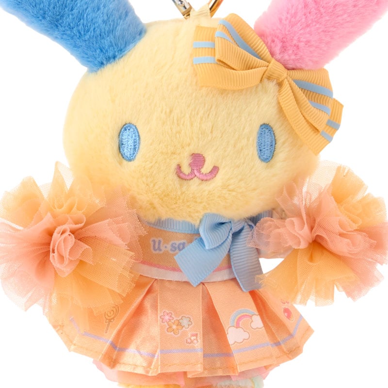 現貨｜Sanrio Usahana 彩耳兔 啦啦隊系列 日版 吊飾 毛公仔 連 心形扣 (51725-9)